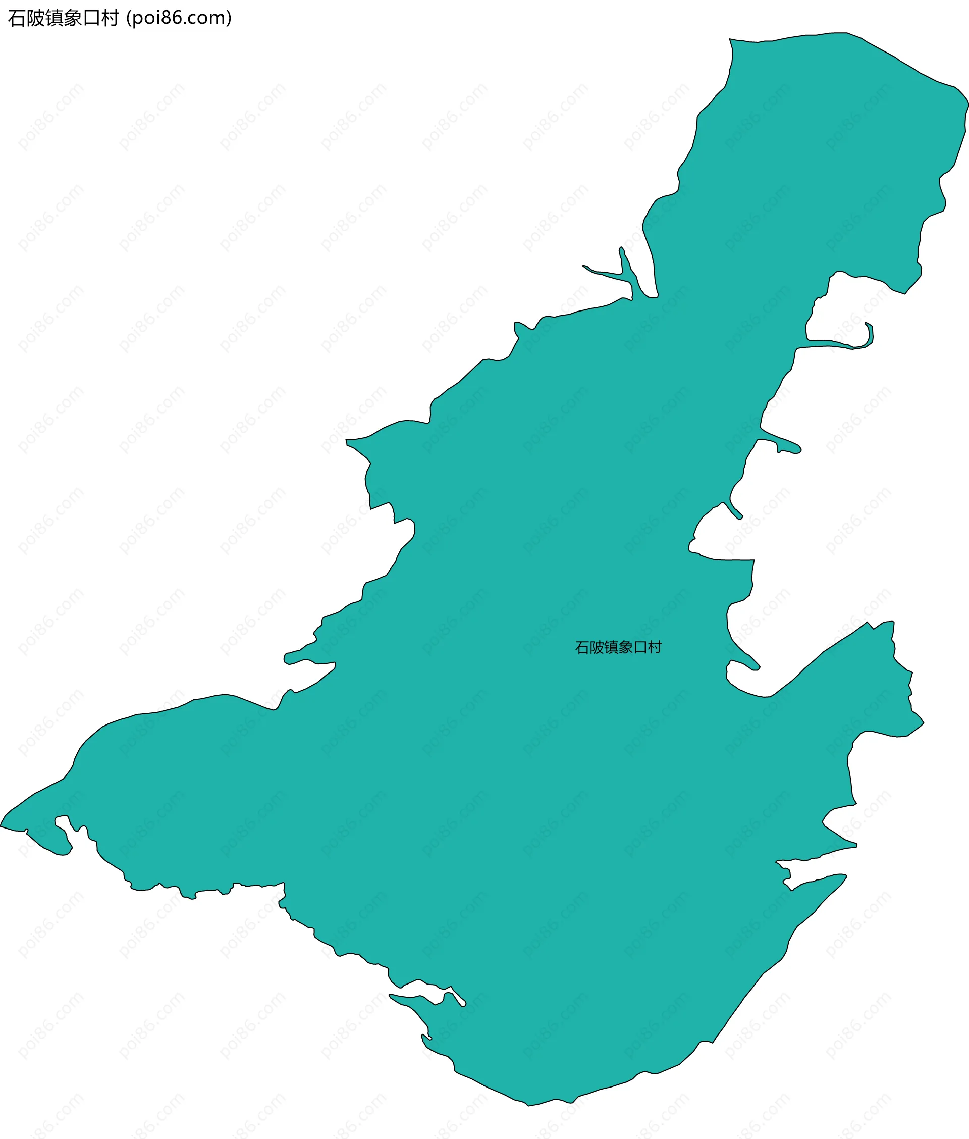 石陂镇象口村边界地图