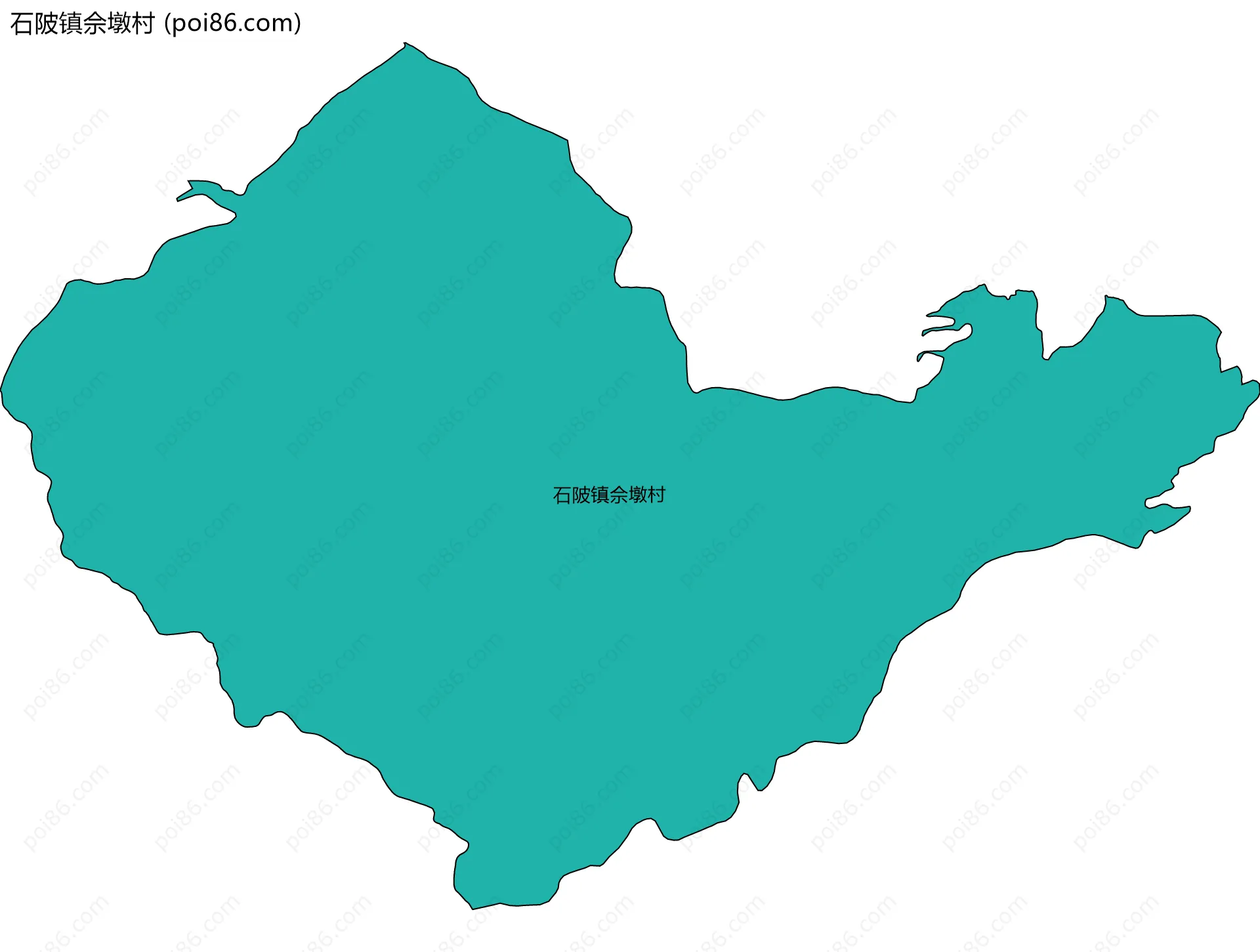 石陂镇佘墩村边界地图