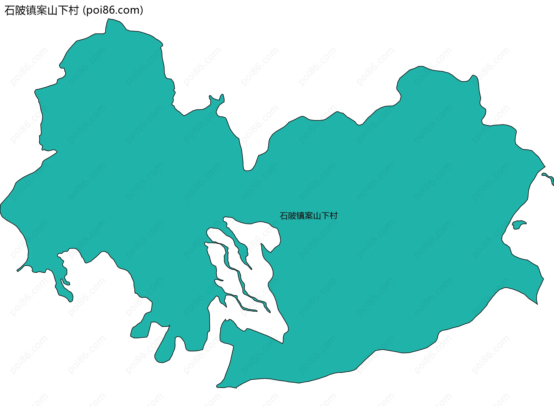 石陂镇案山下村边界地图