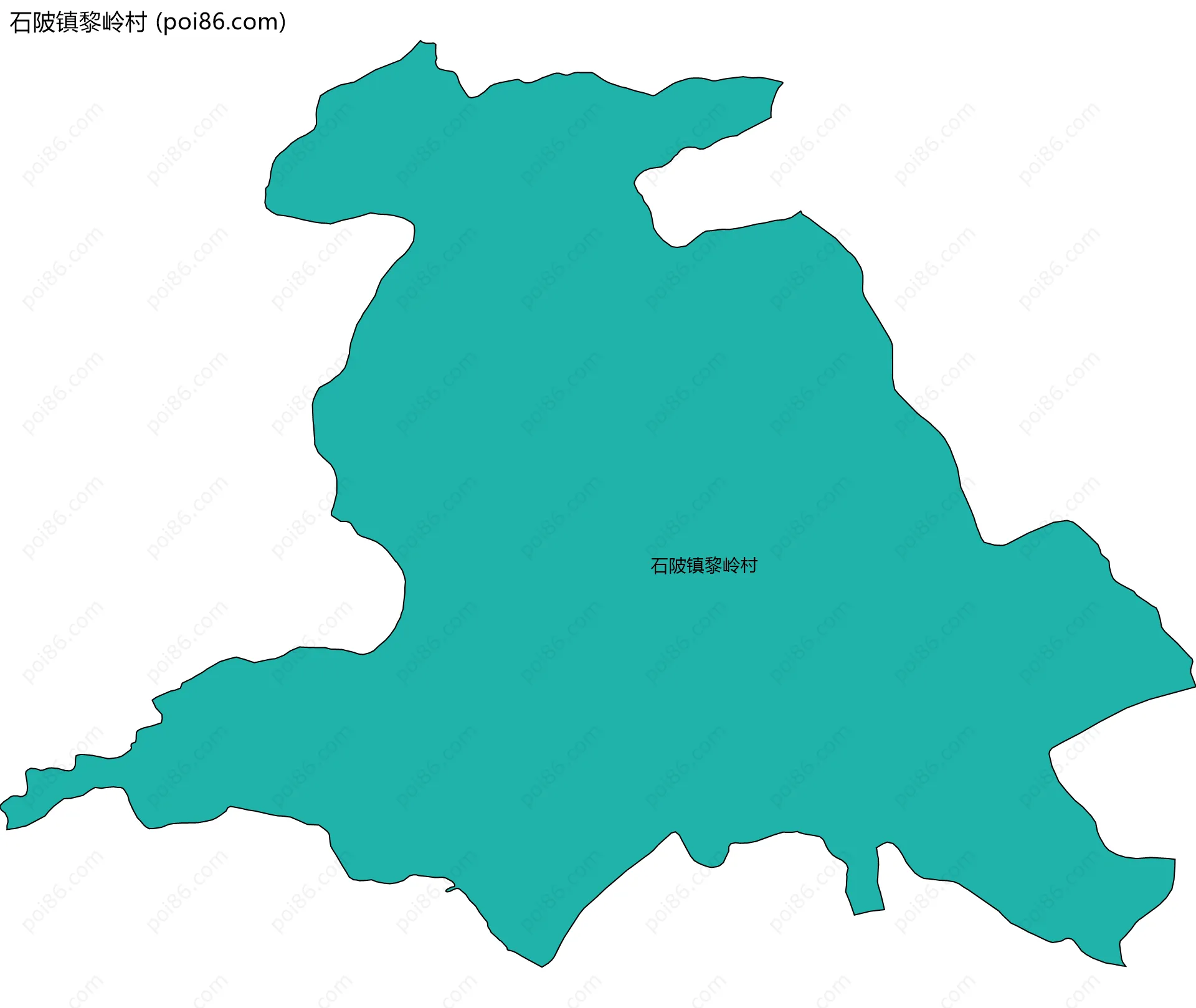 石陂镇黎岭村边界地图