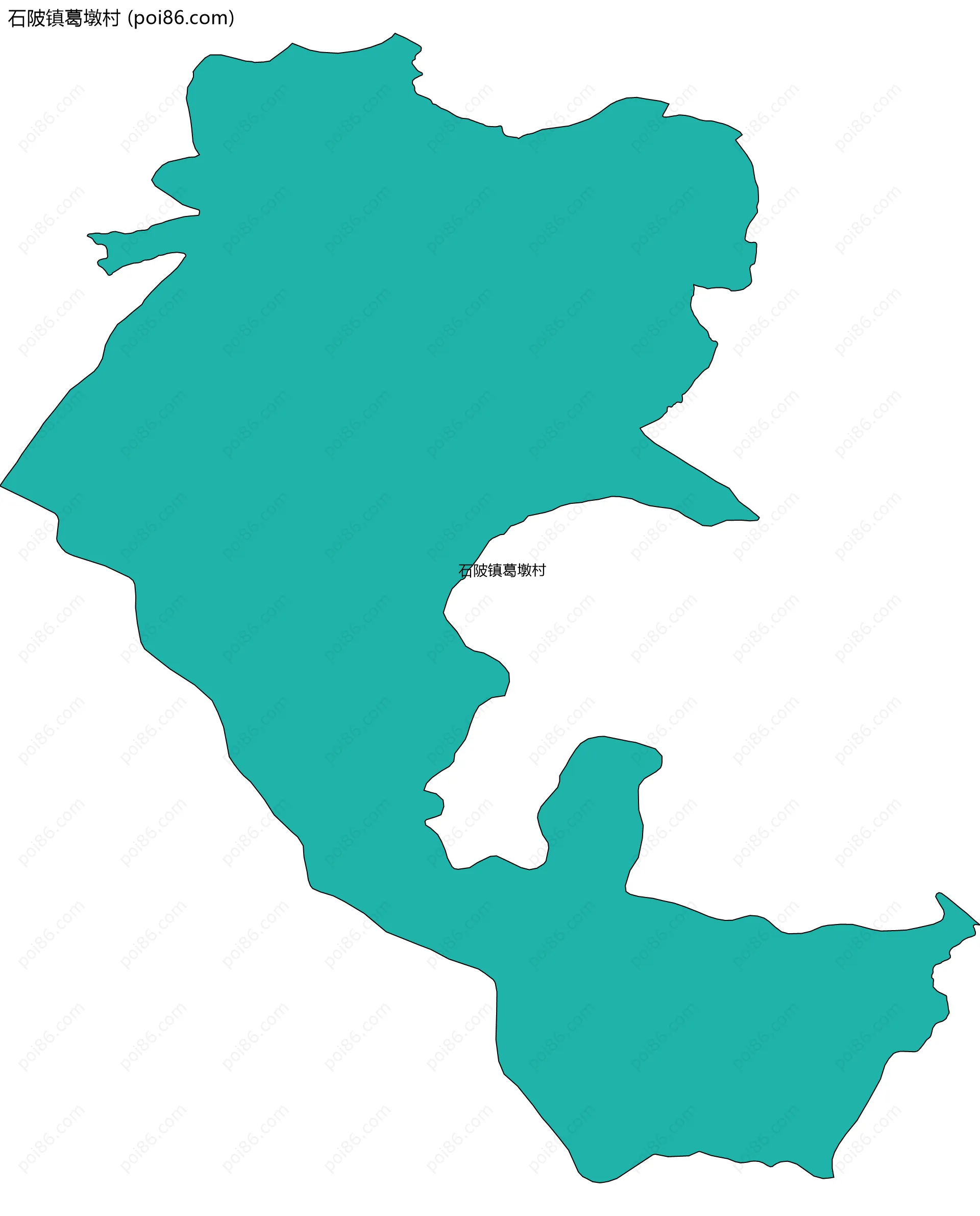 石陂镇葛墩村边界地图