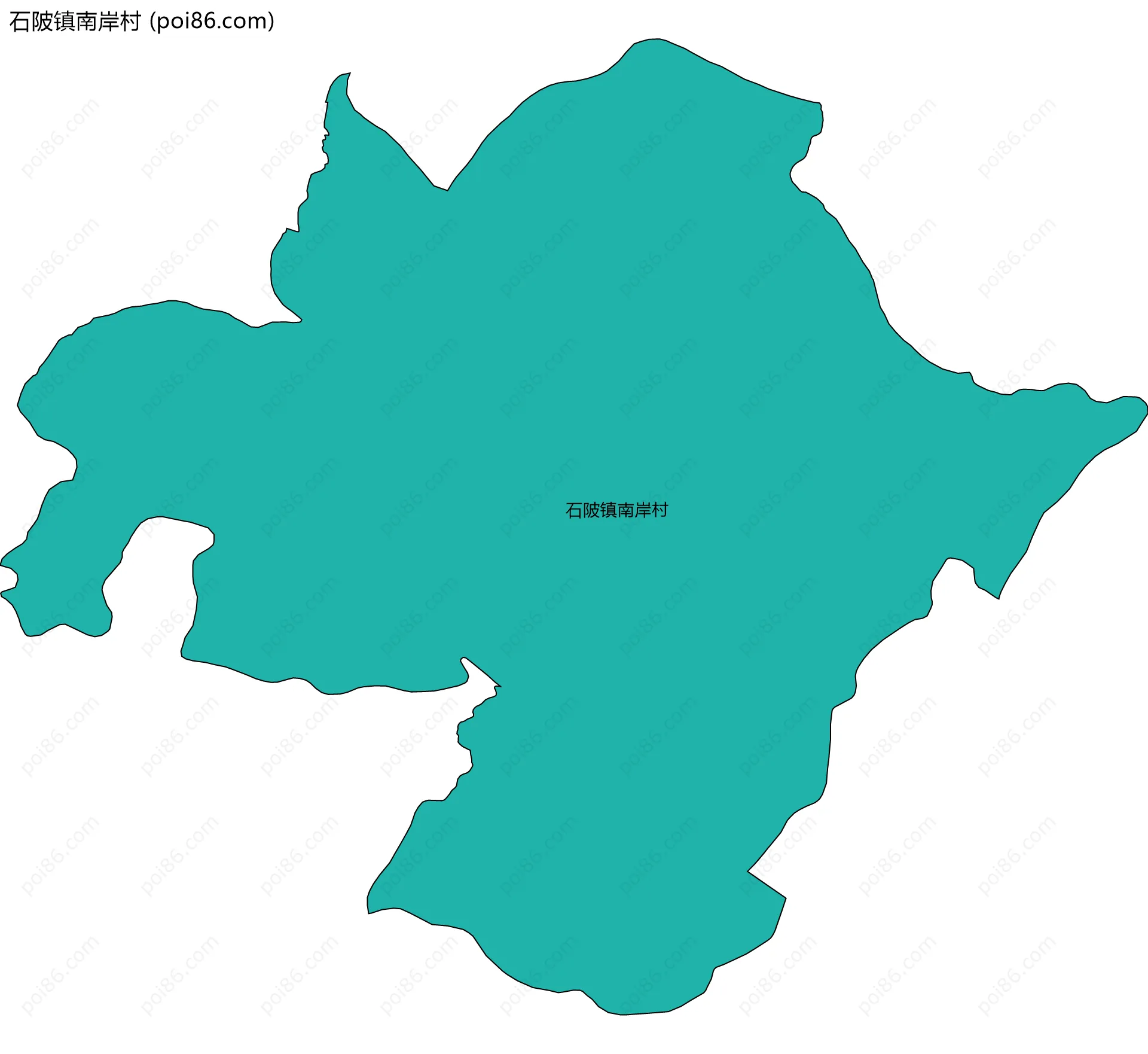 石陂镇南岸村边界地图