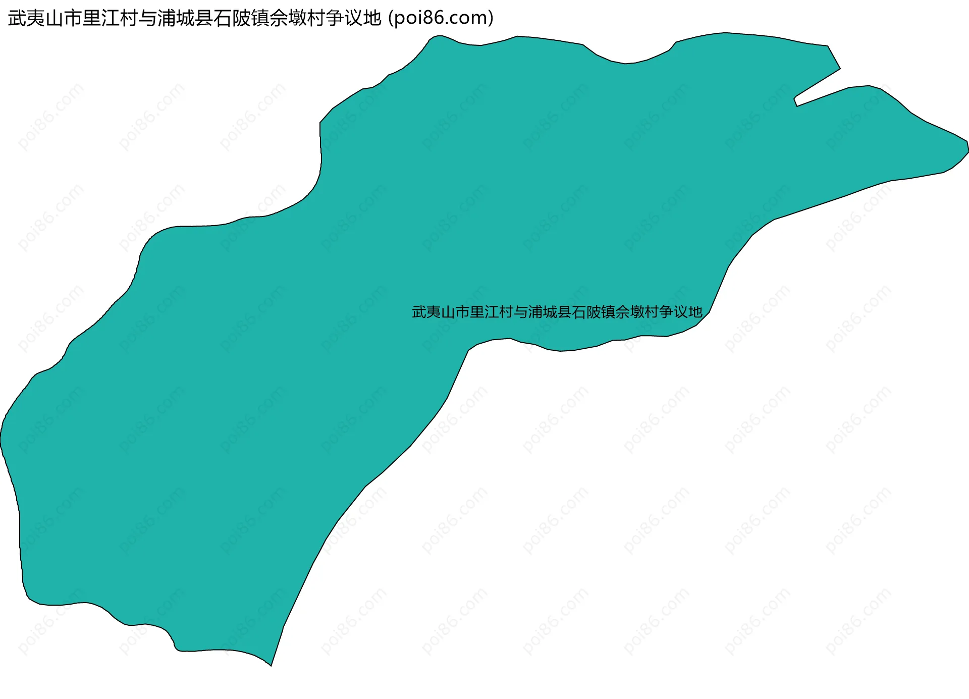 武夷山市里江村与浦城县石陂镇佘墩村争议地边界地图