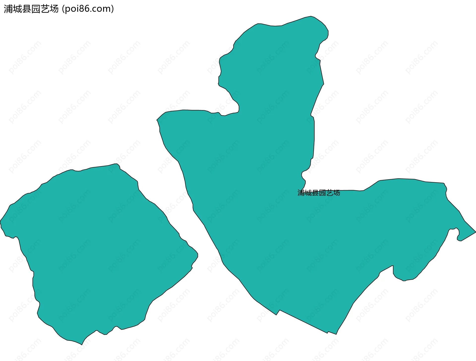 浦城县园艺场边界地图