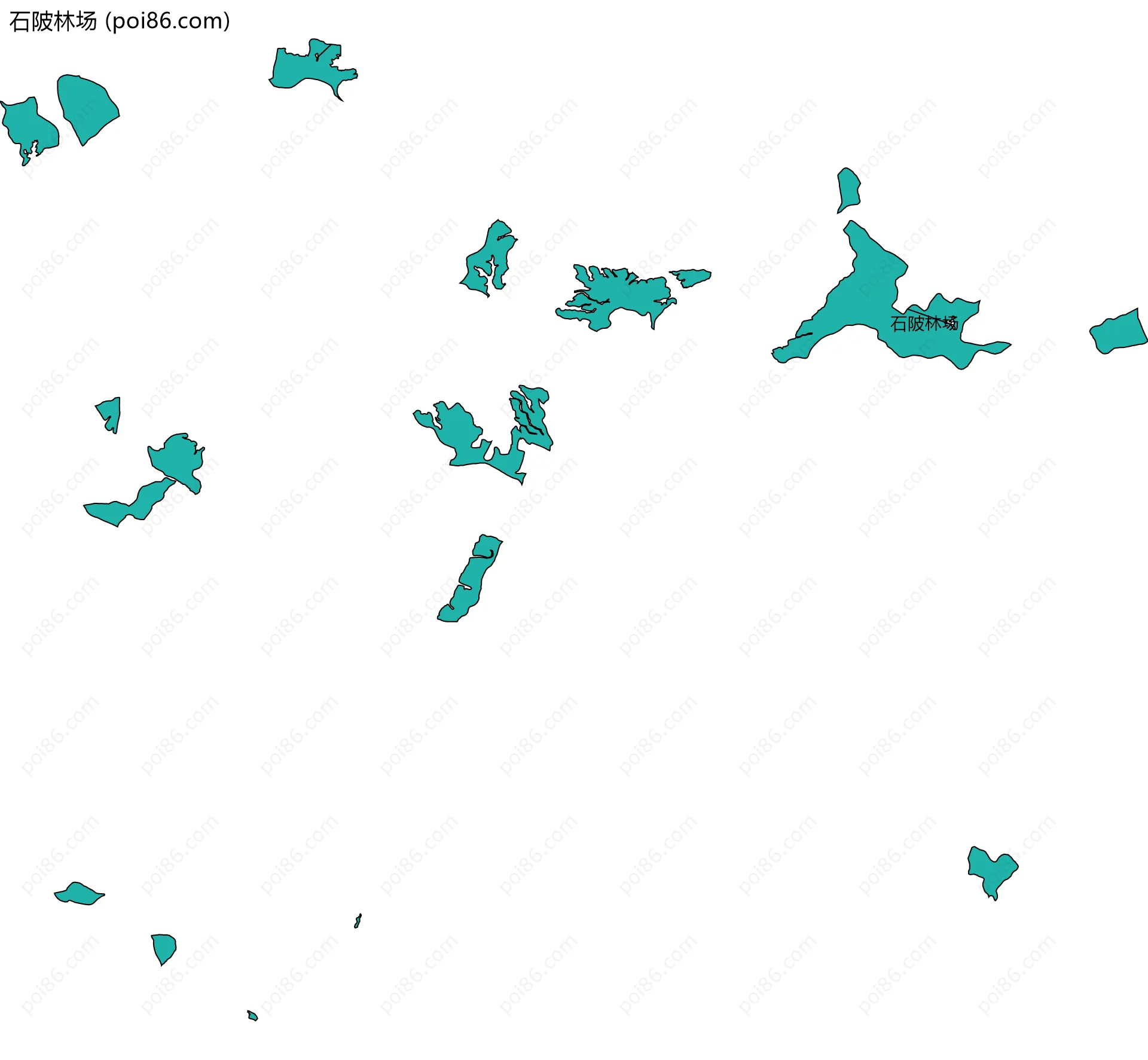 石陂林场边界地图