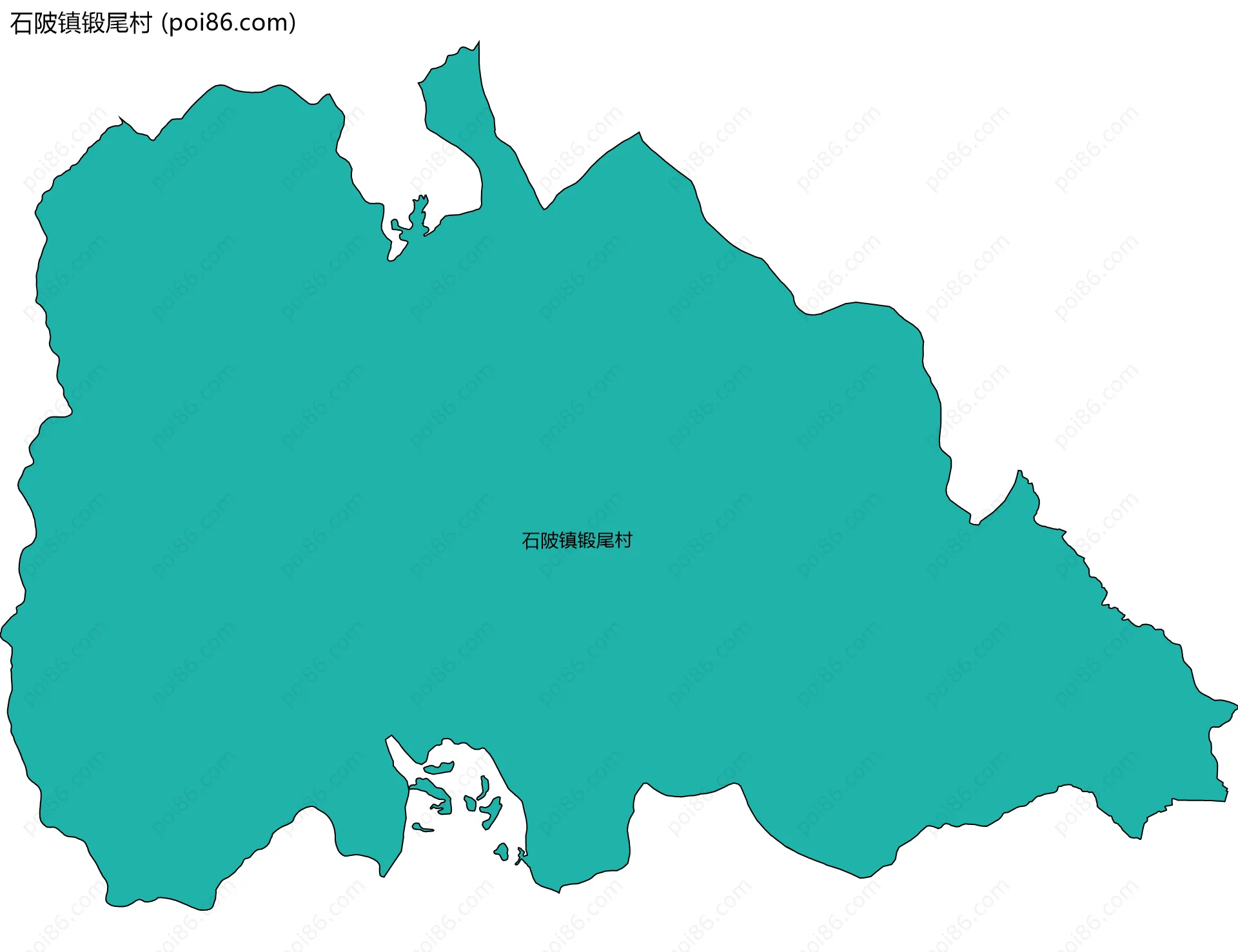 石陂镇锻尾村边界地图