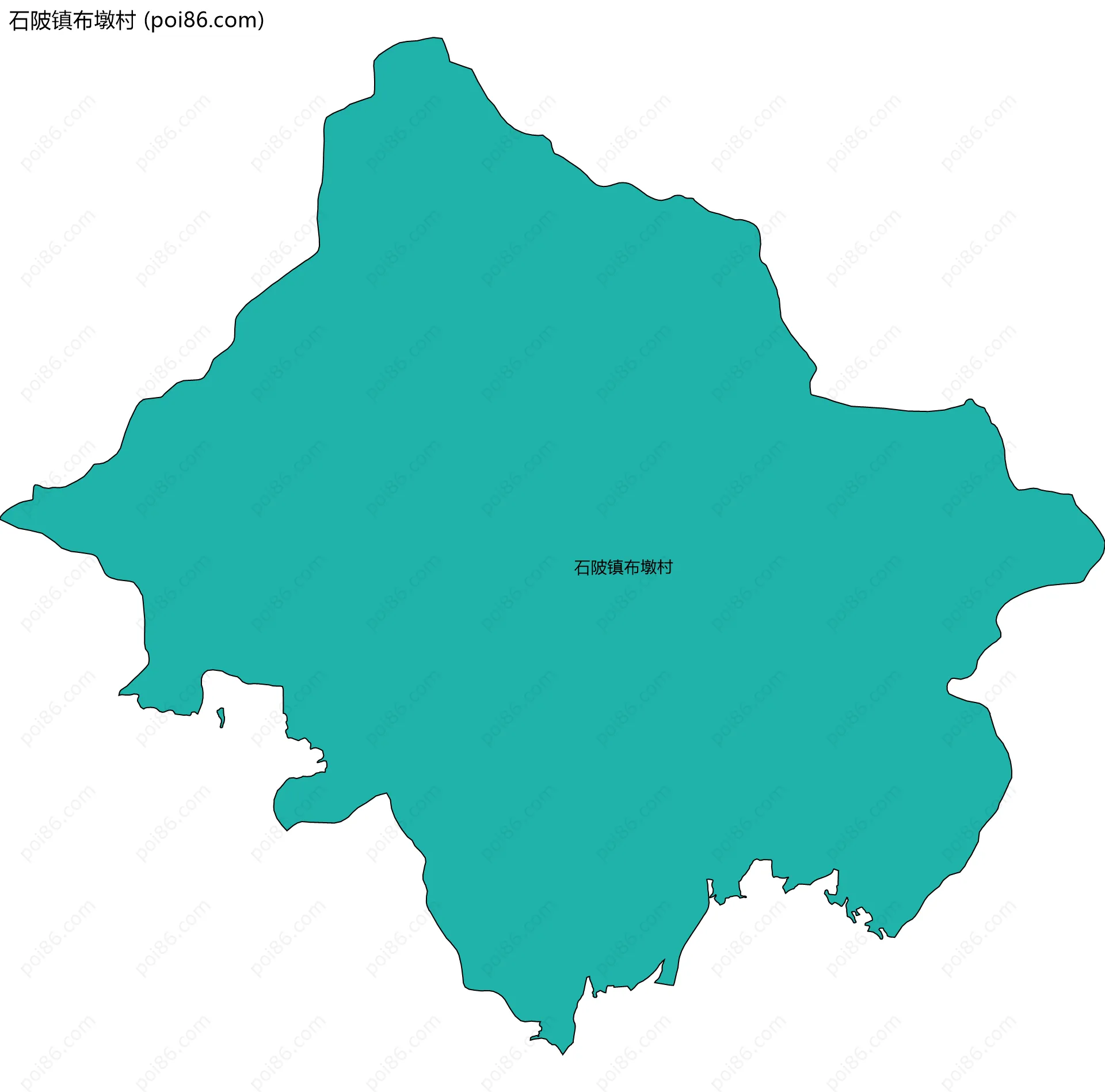 石陂镇布墩村边界地图