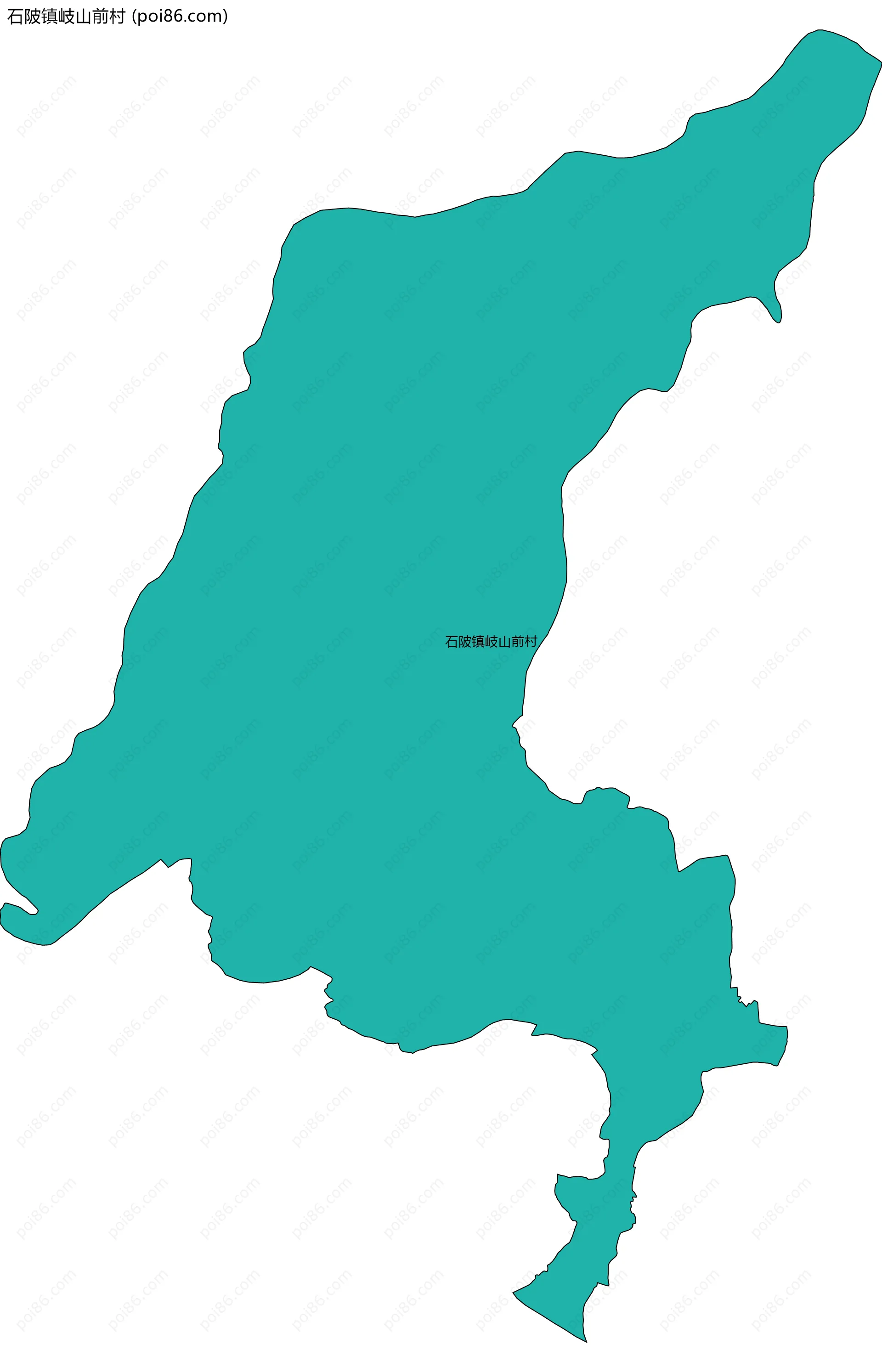 石陂镇岐山前村边界地图