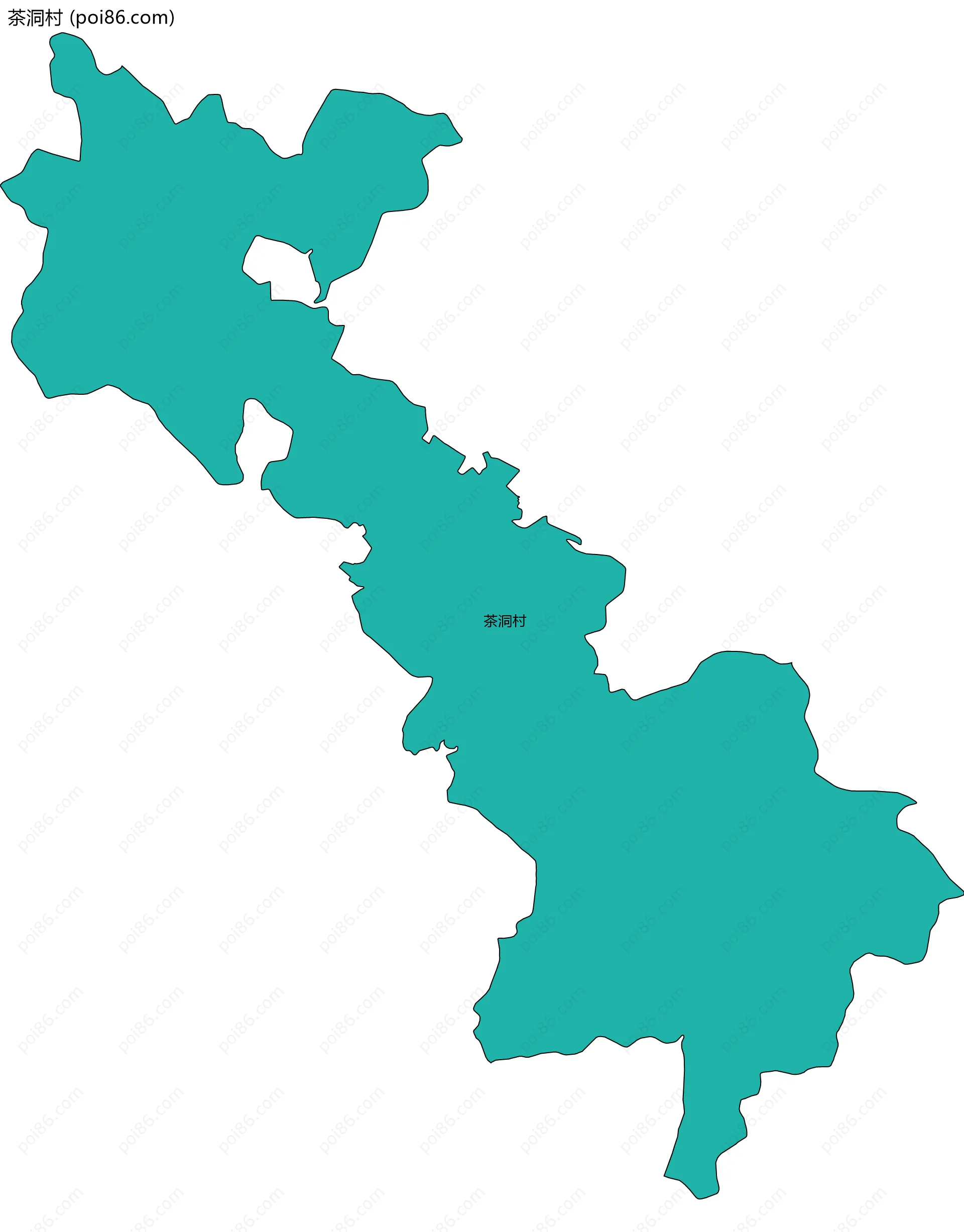 茶洞村边界地图