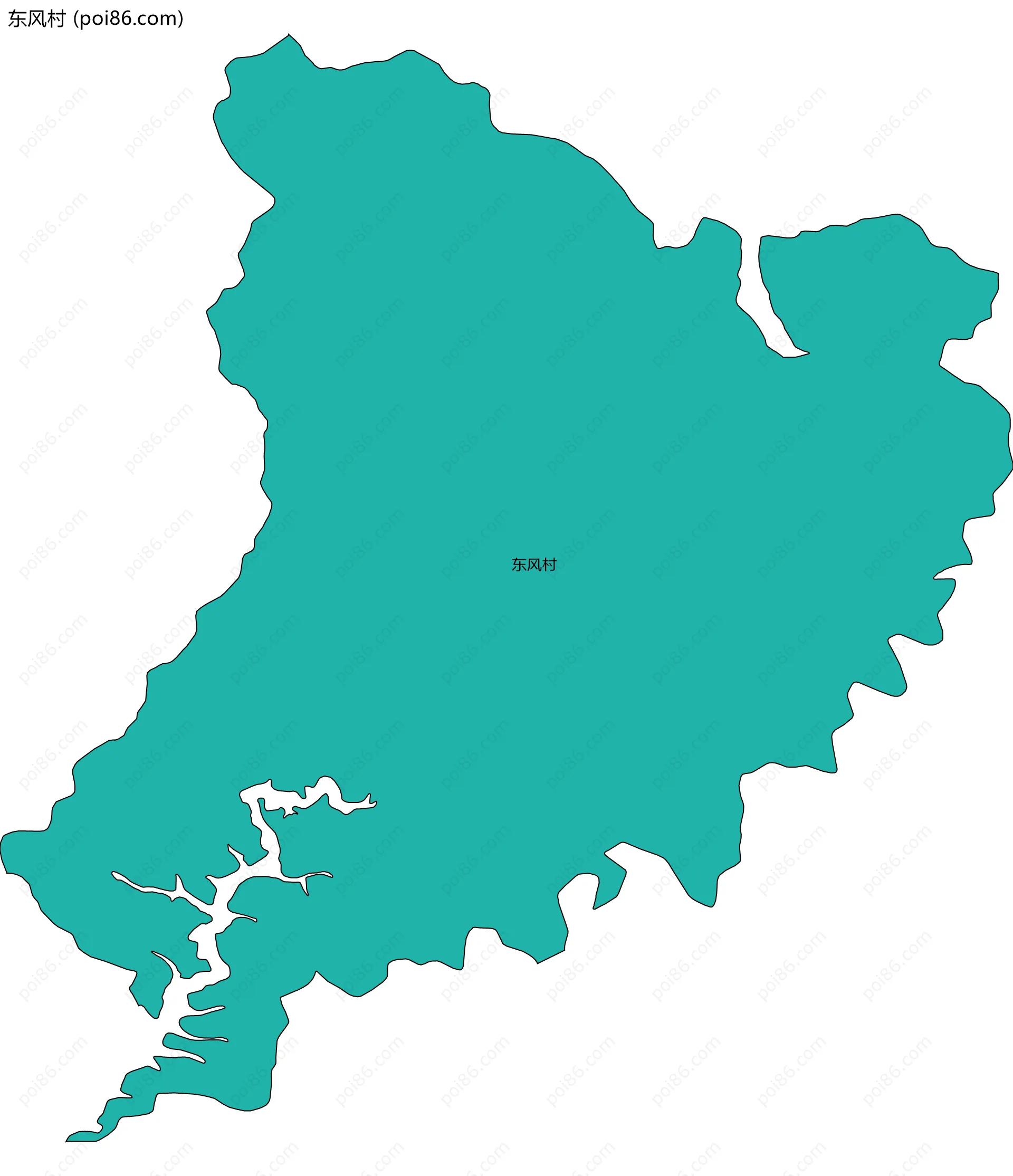 东风村边界地图