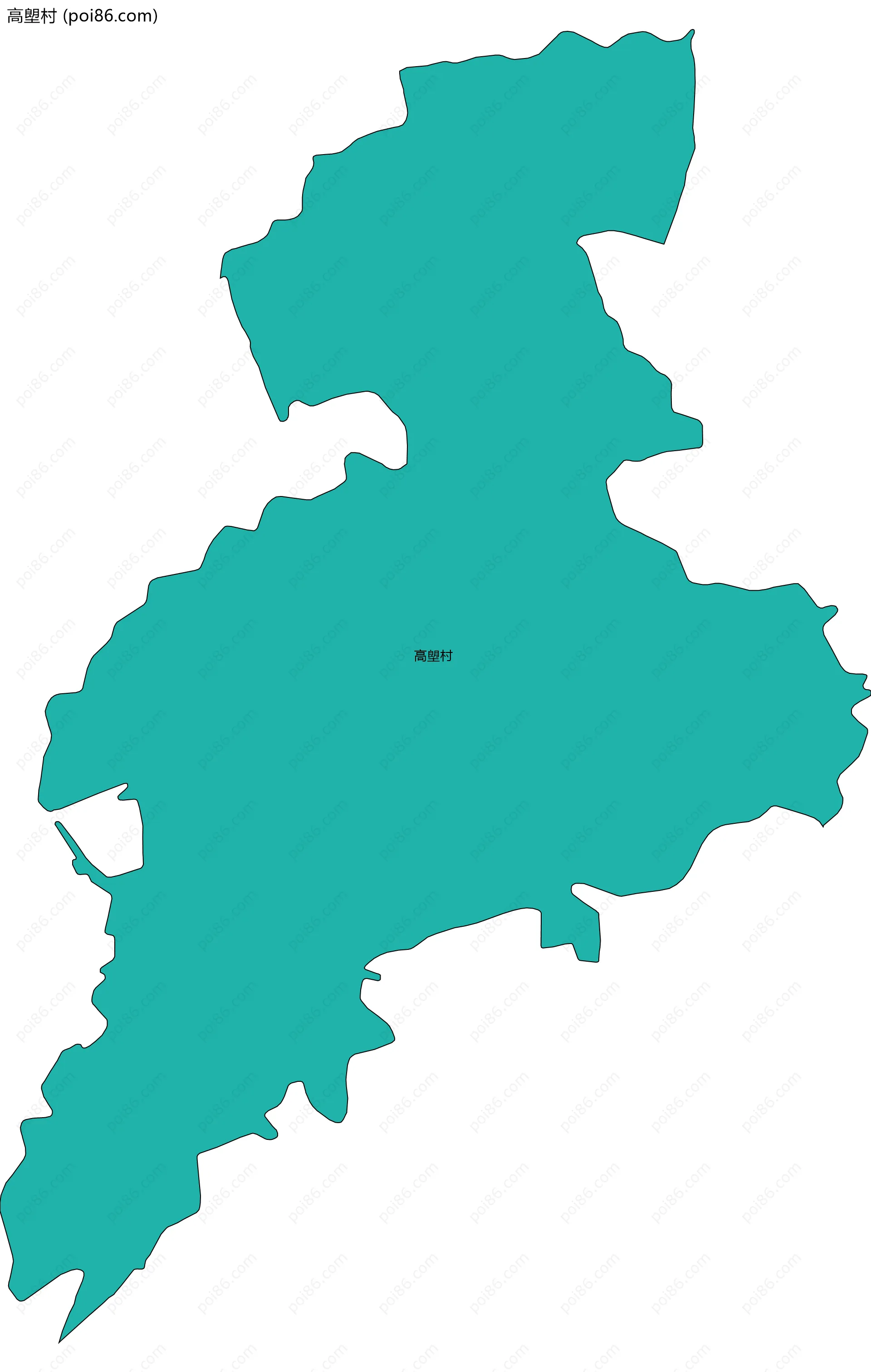 高塱村边界地图
