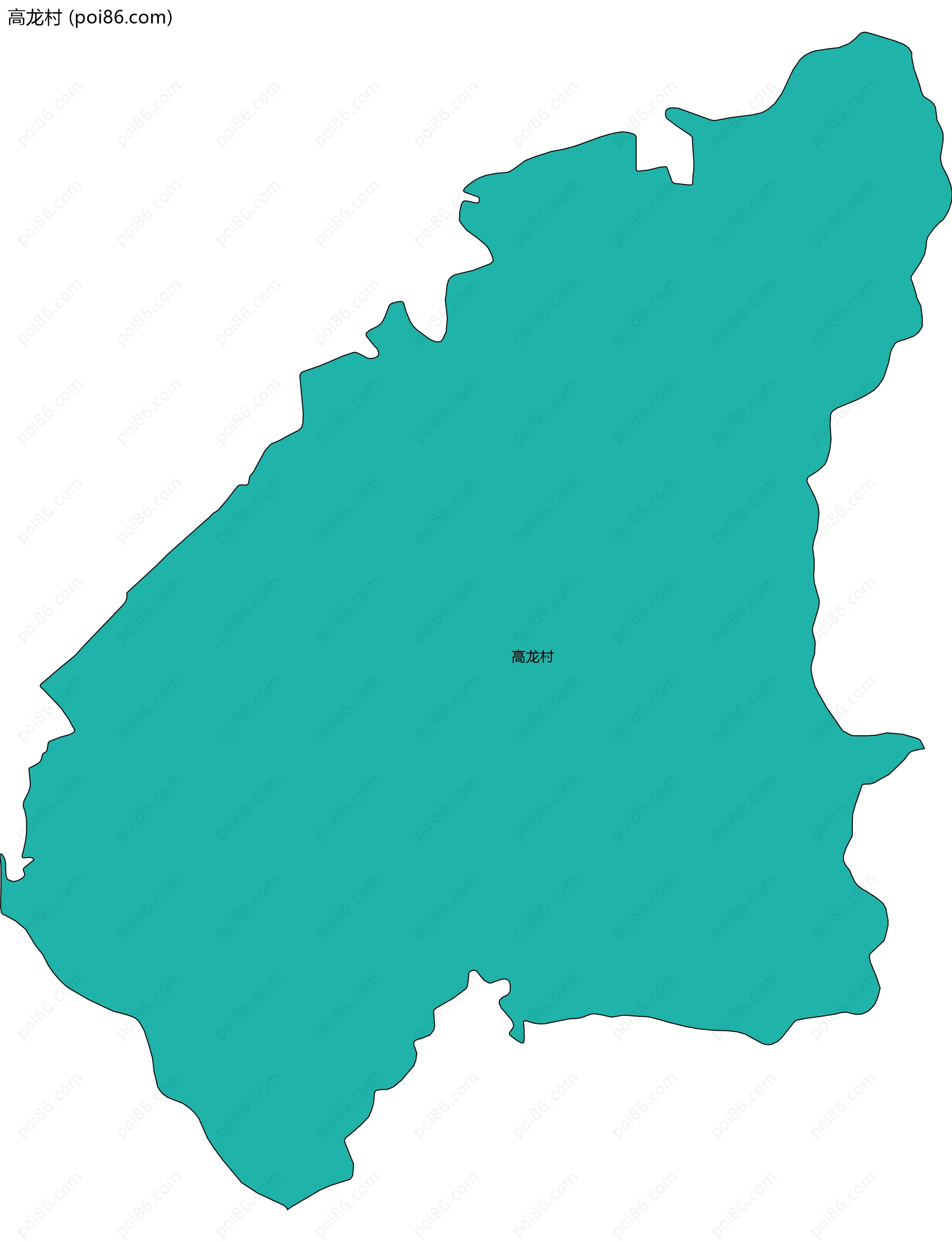 高龙村边界地图