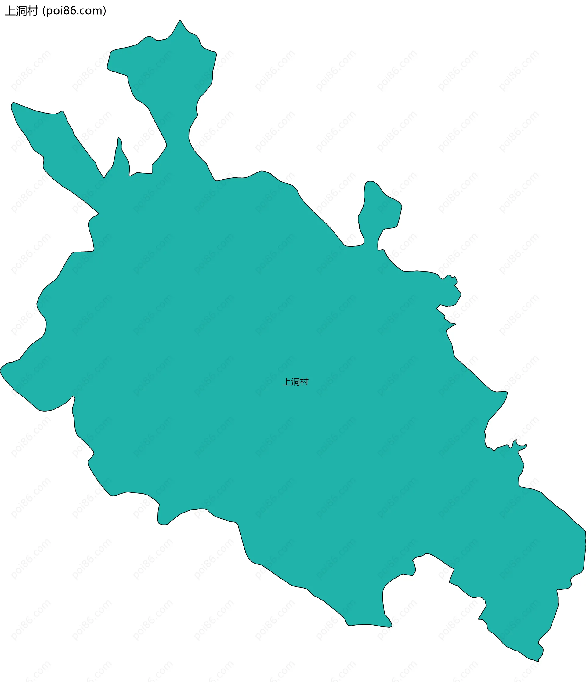上洞村边界地图