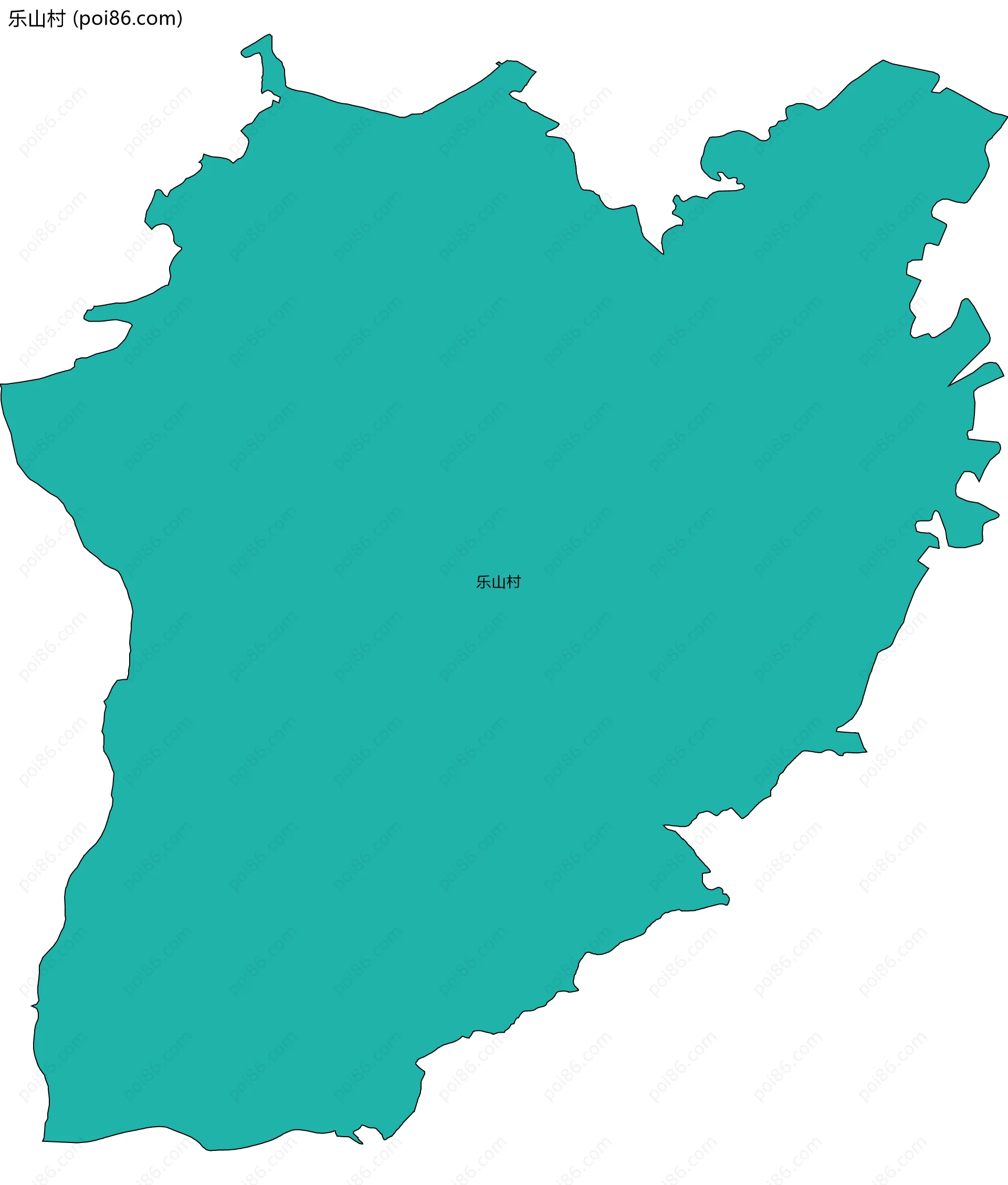 乐山村边界地图
