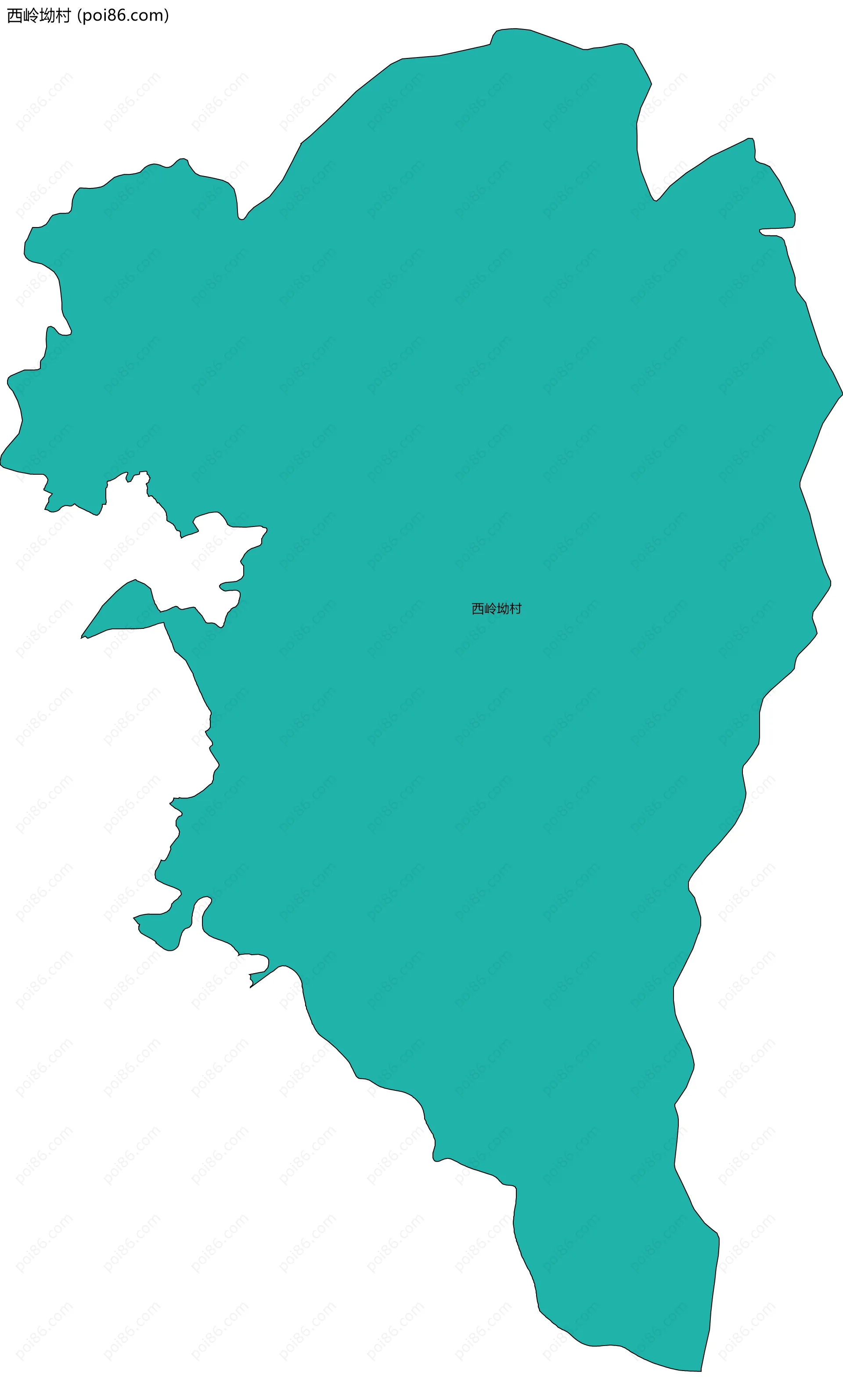 西岭坳村边界地图