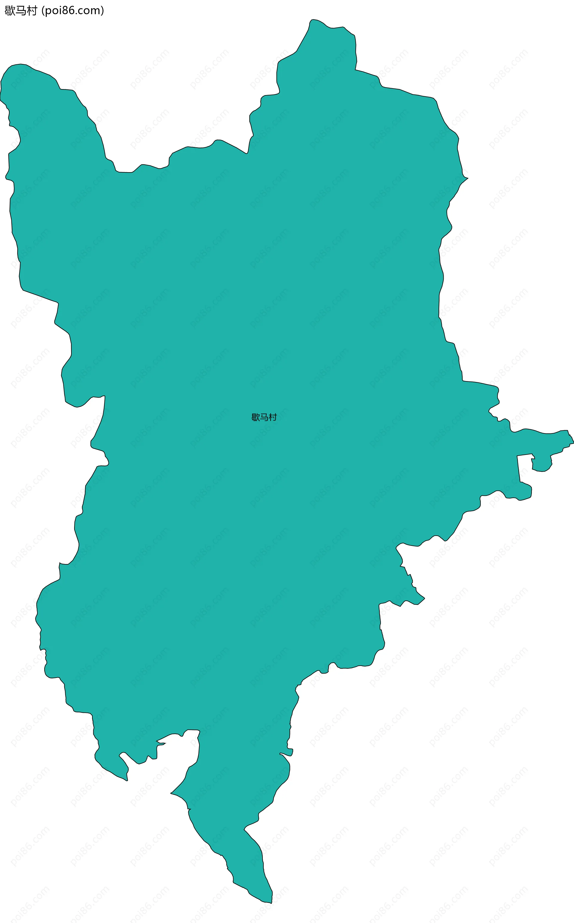 歇马村边界地图