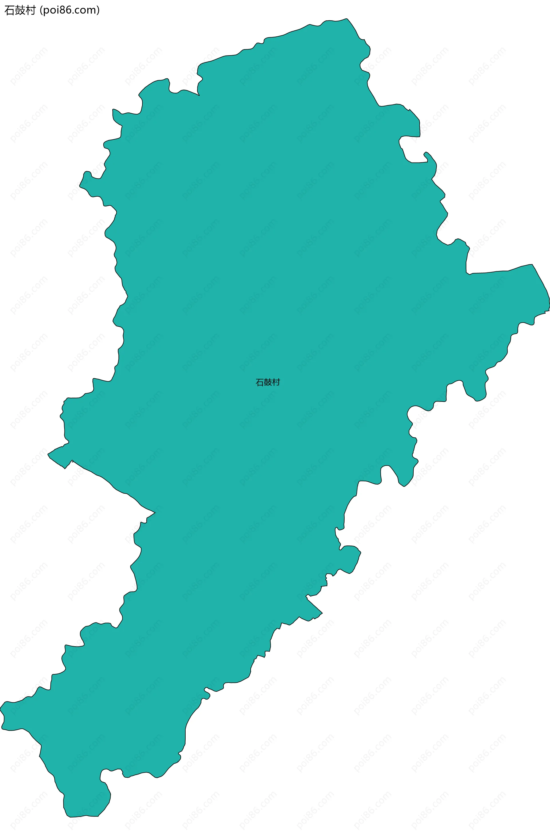 石鼓村边界地图