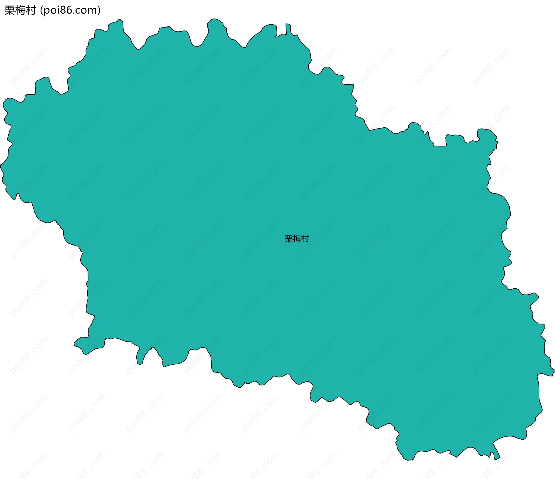 栗梅村边界地图