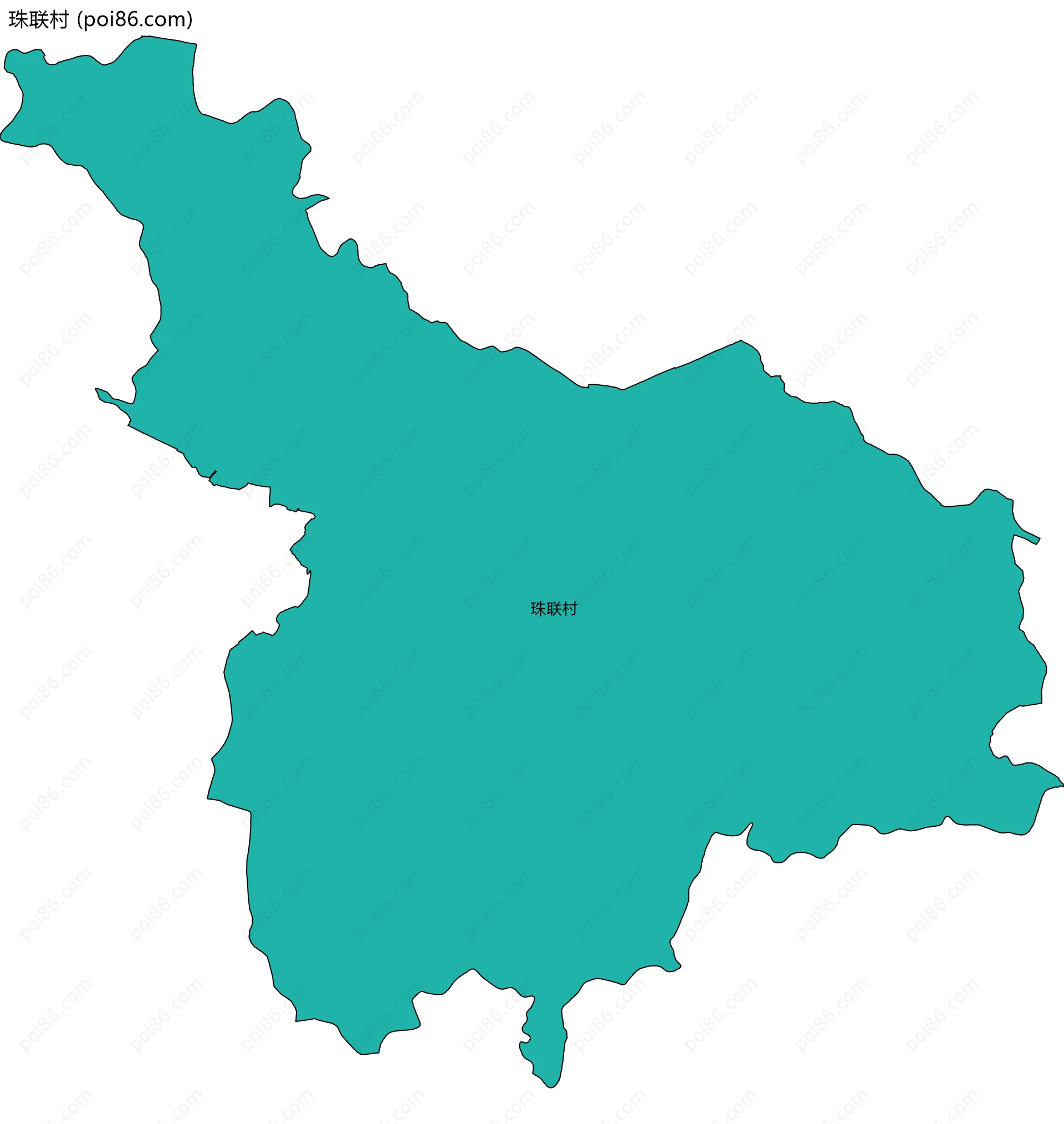 珠联村边界地图