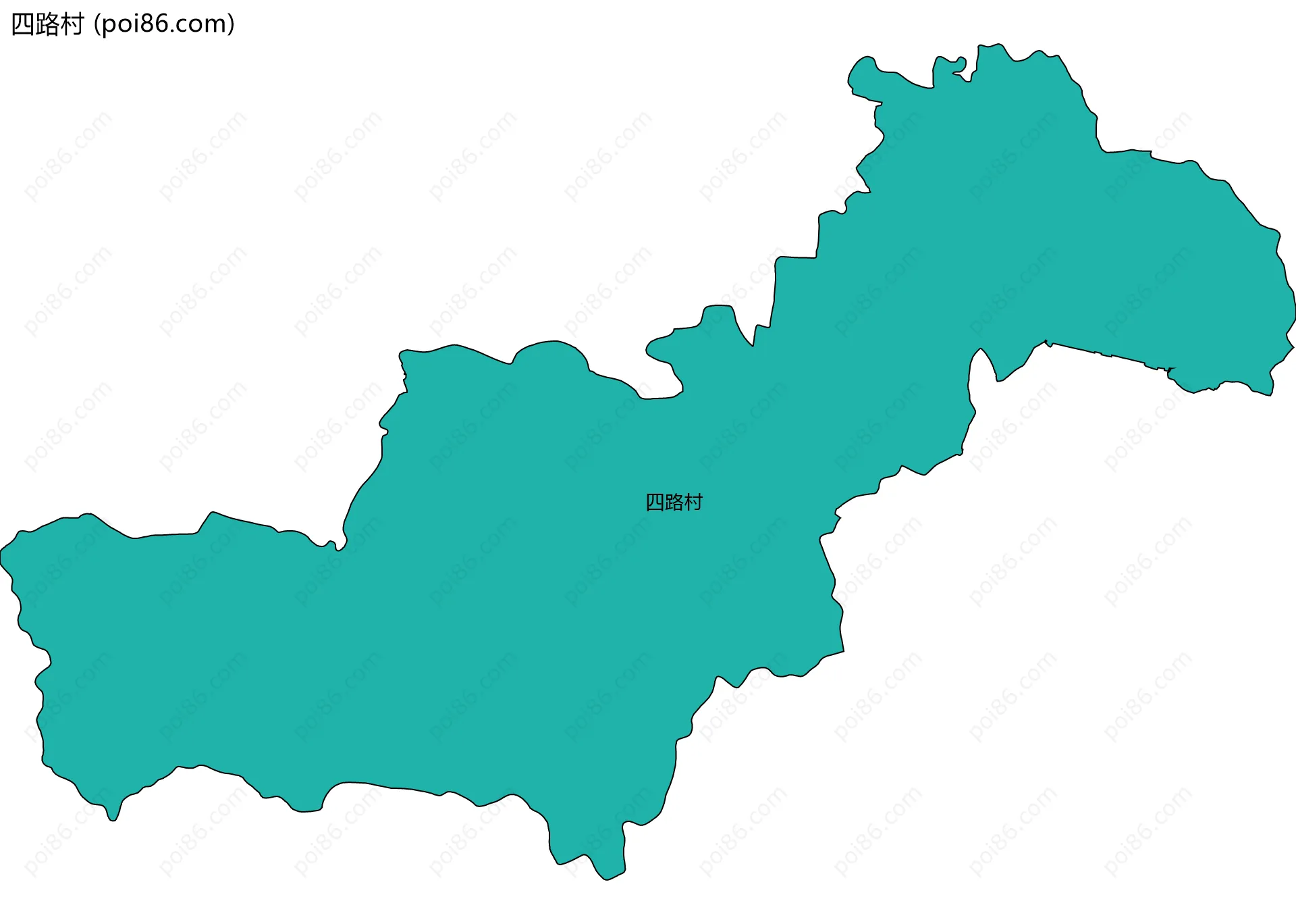 四路村边界地图