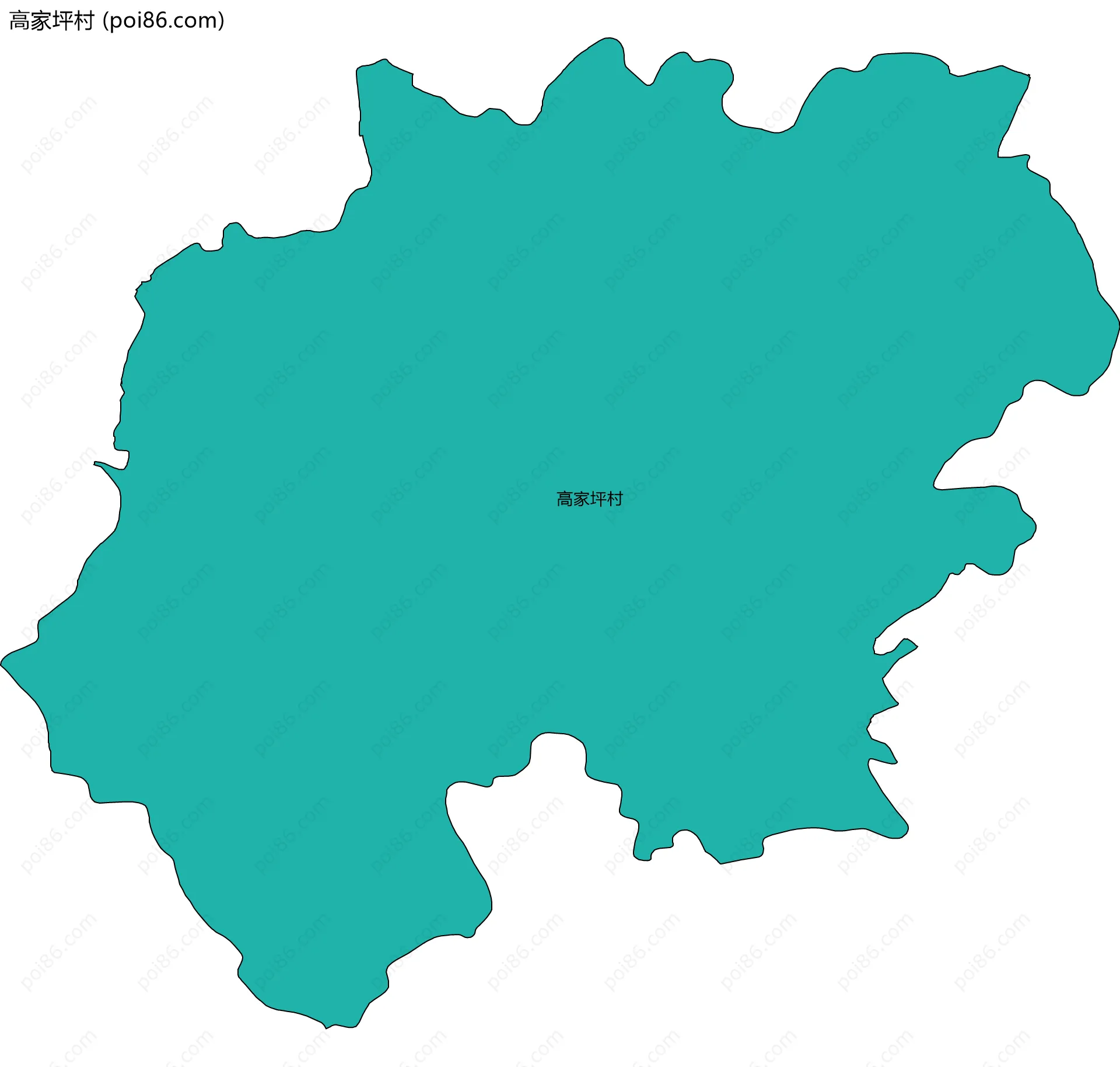 高家坪村边界地图