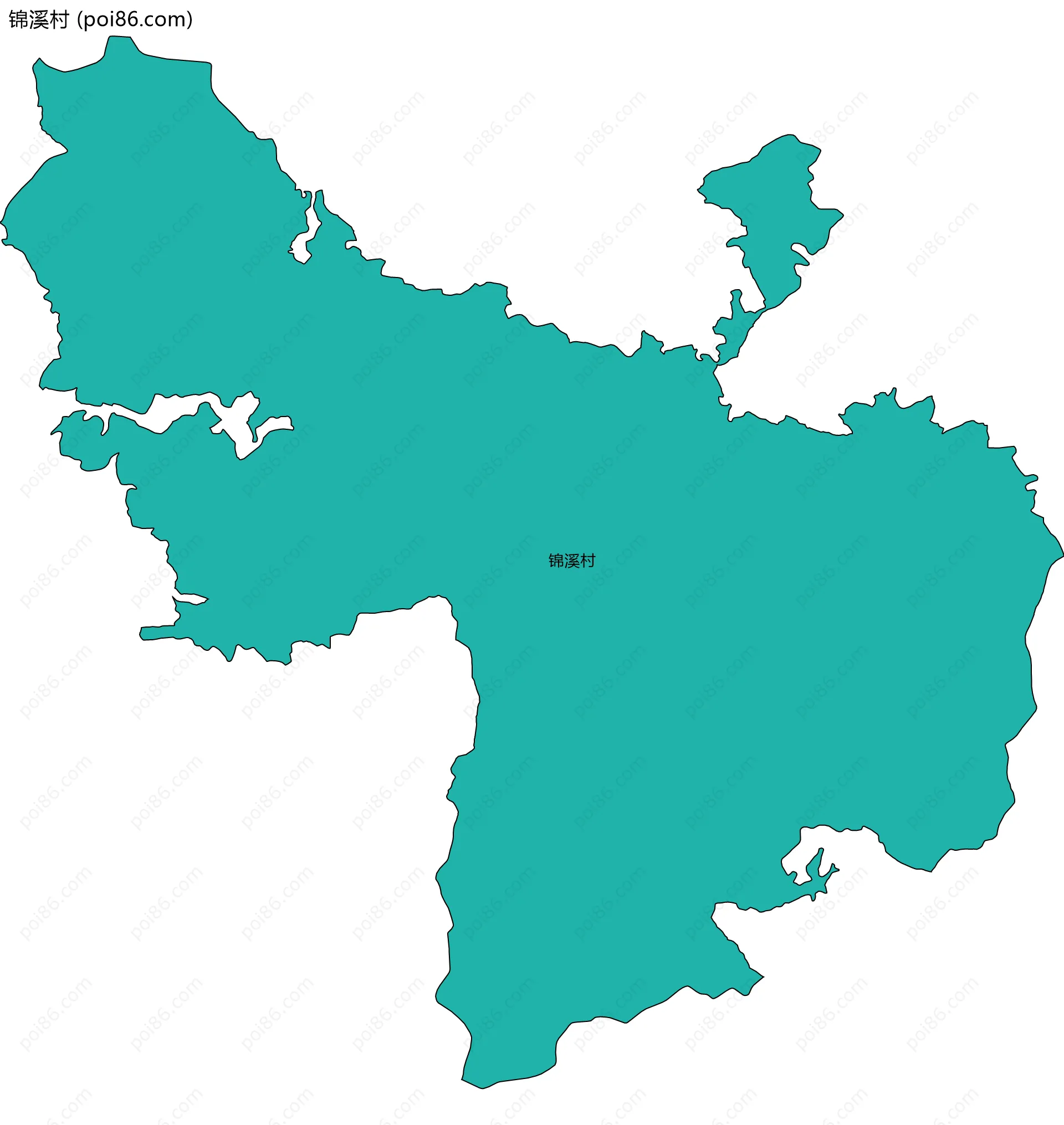 锦溪村边界地图