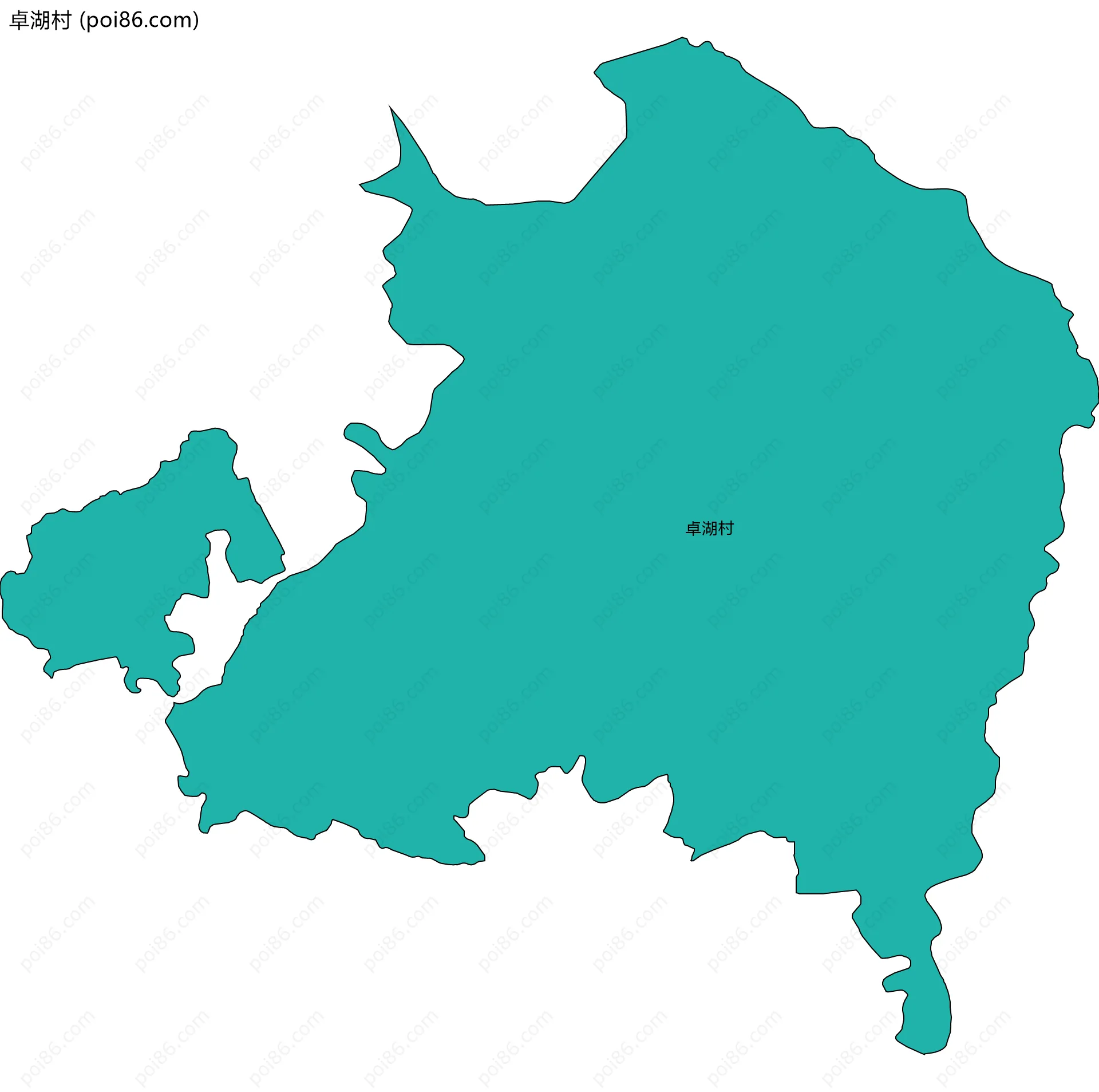 卓湖村边界地图