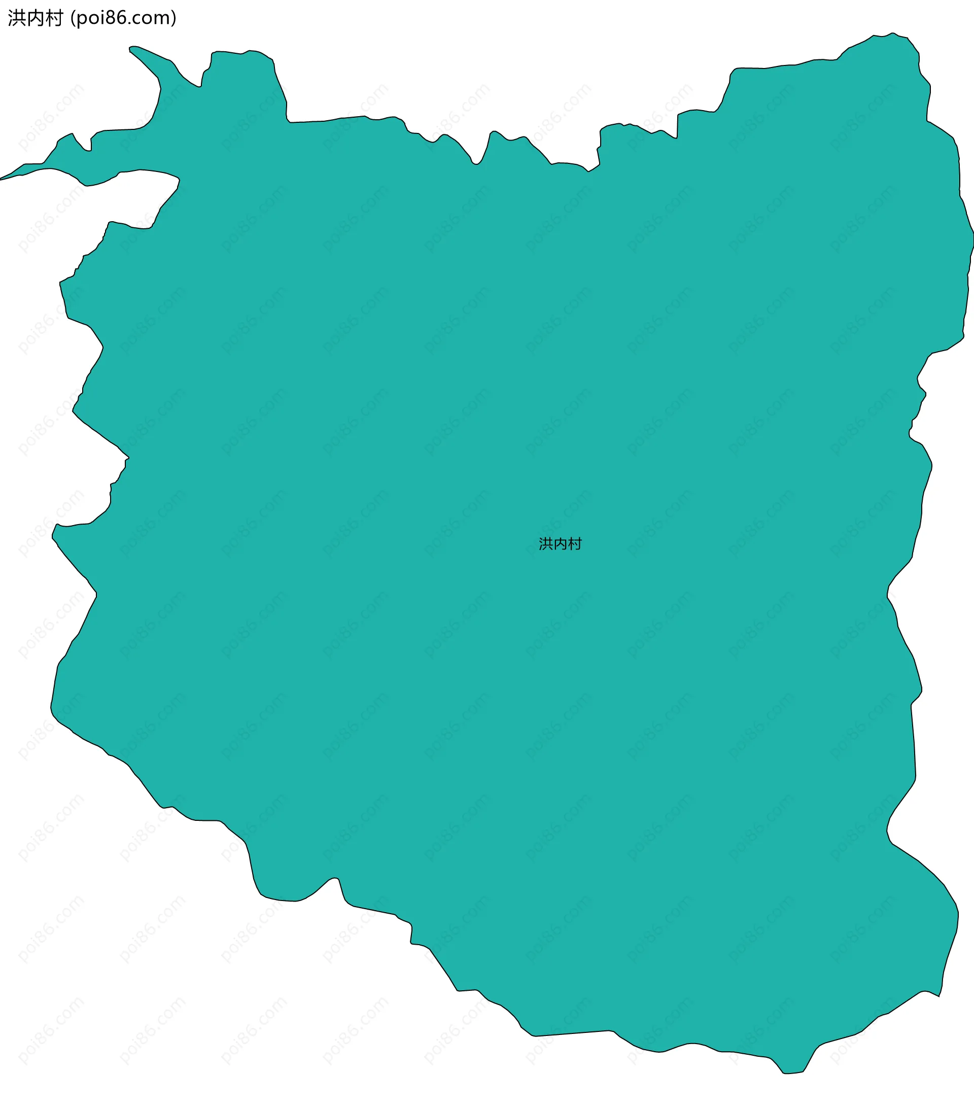 洪内村边界地图