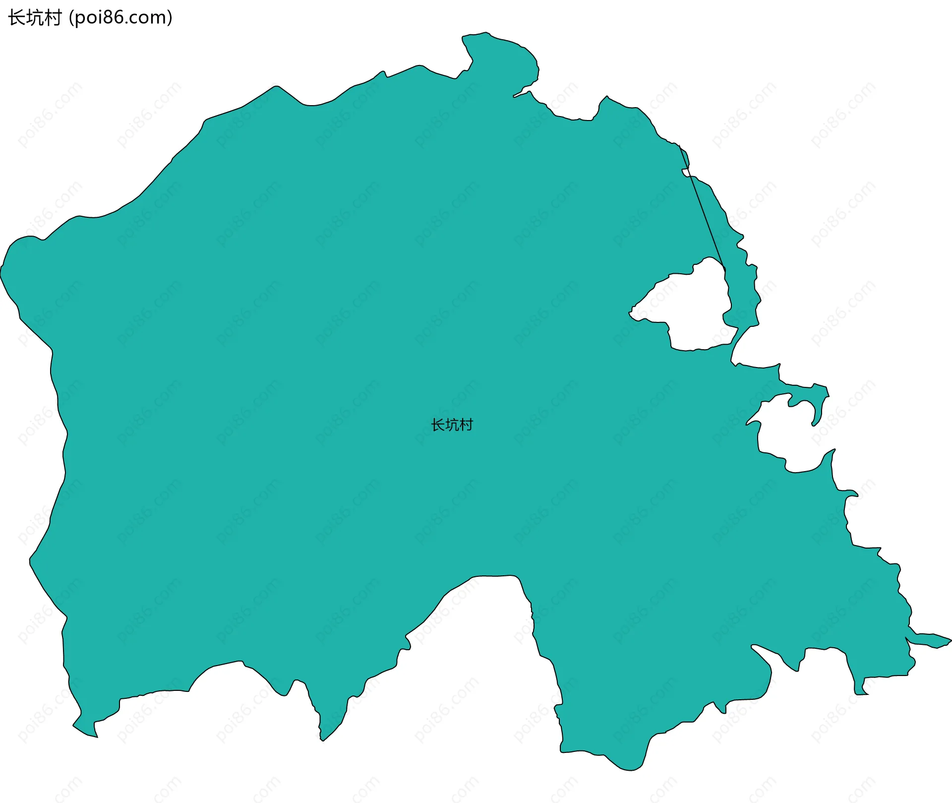 长坑村边界地图