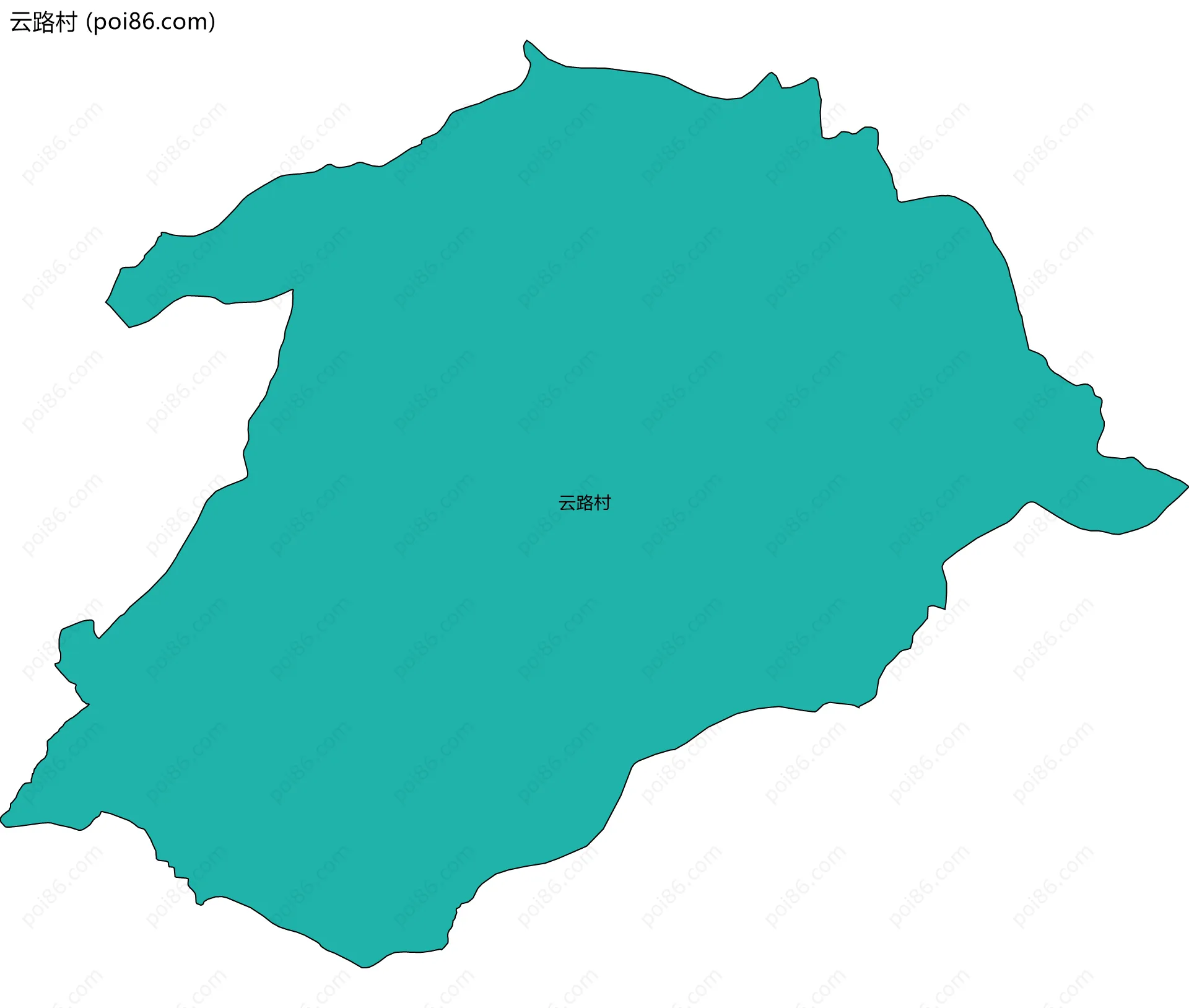 云路村边界地图