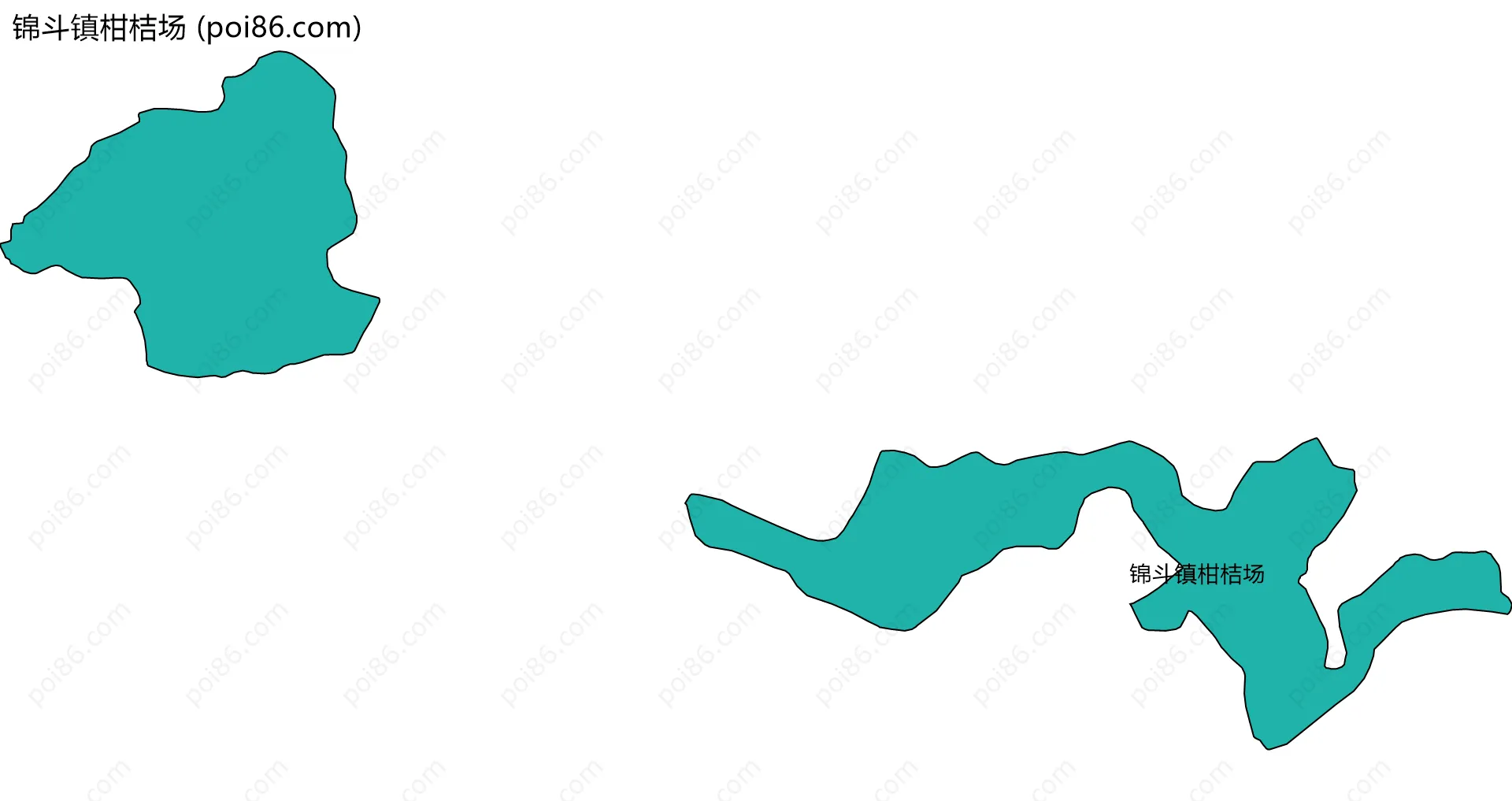 锦斗镇柑桔场边界地图