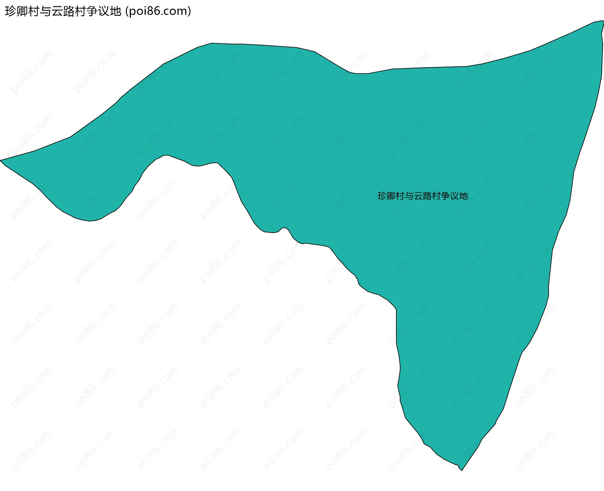 珍卿村与云路村争议地边界地图