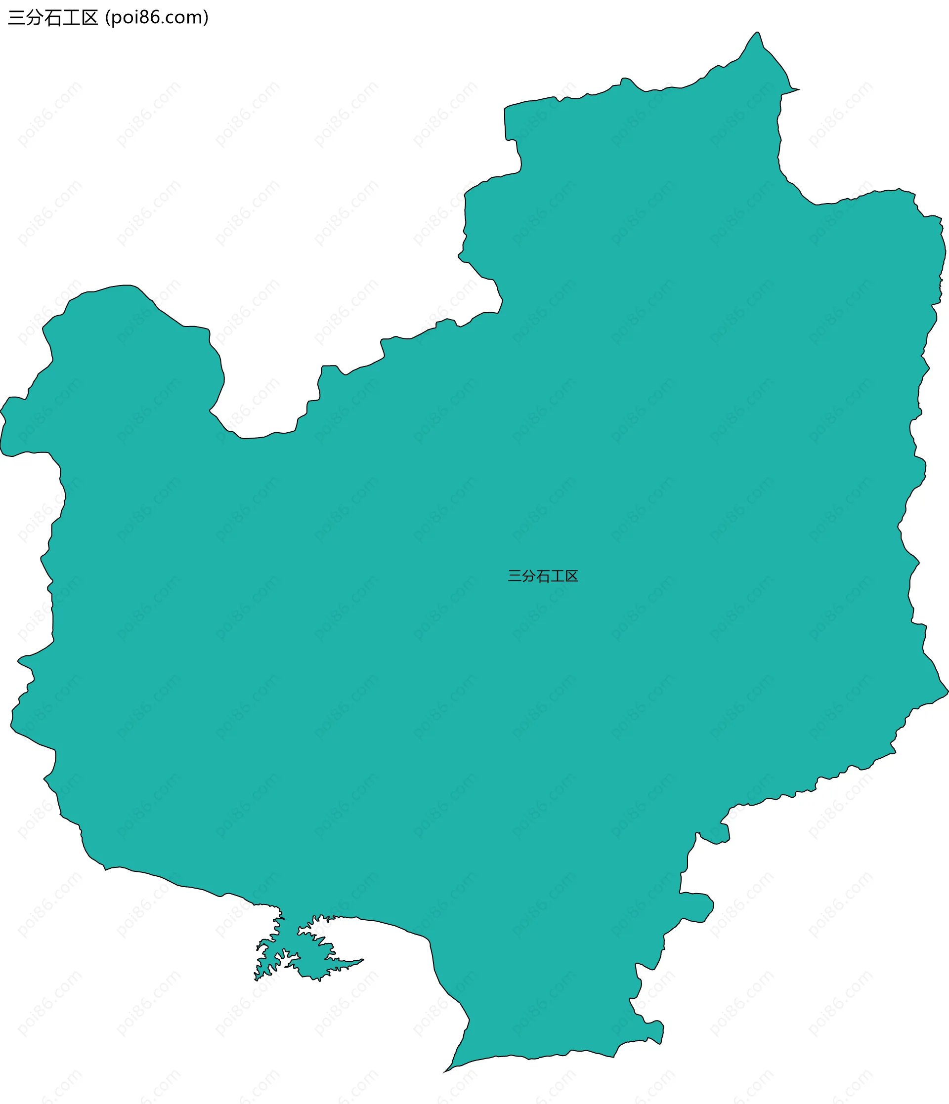 三分石工区边界地图
