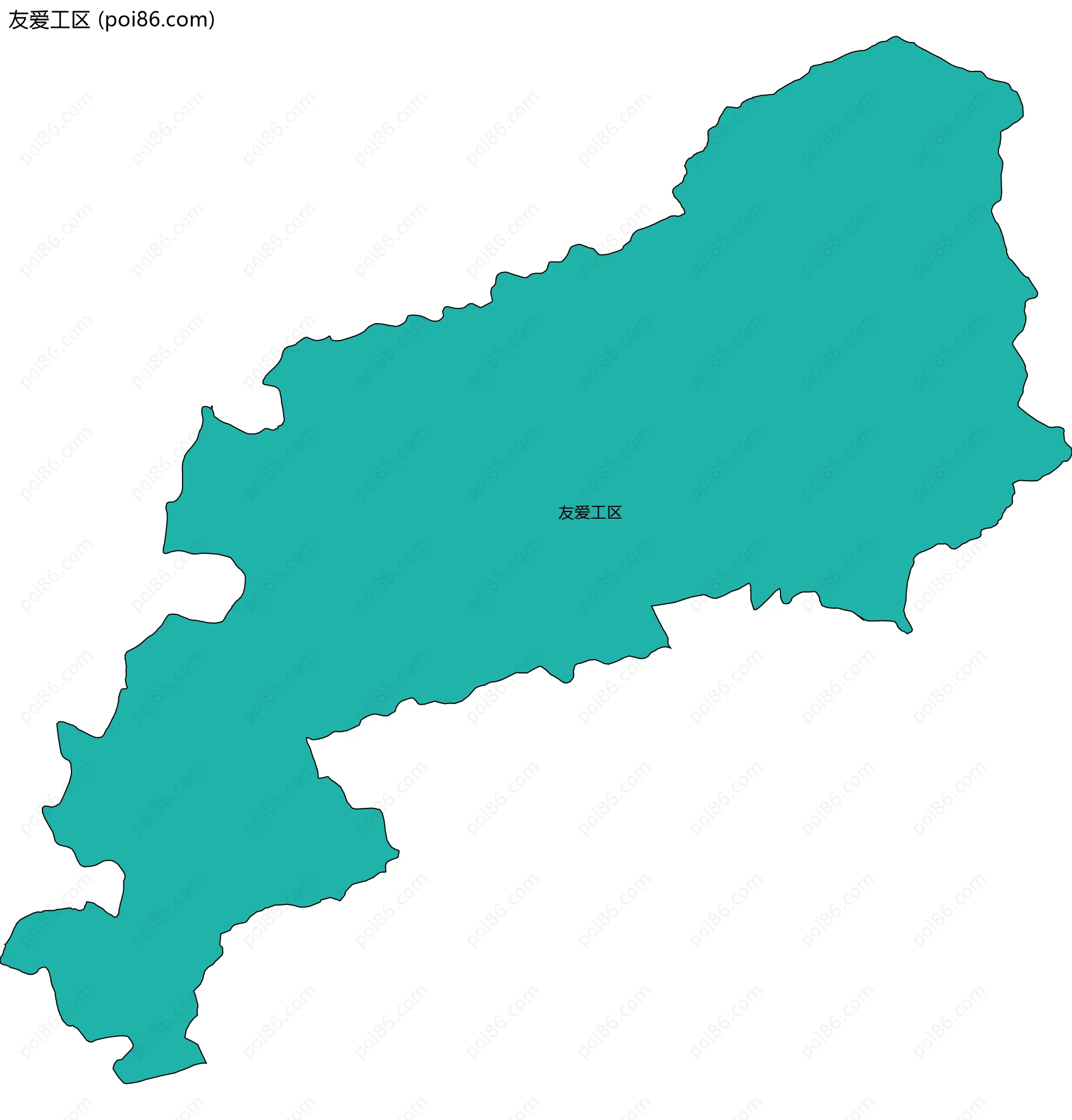 友爱工区边界地图