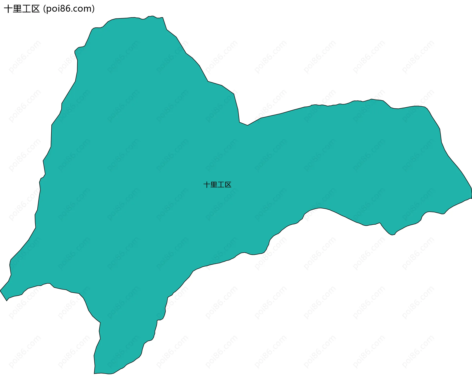 十里工区边界地图