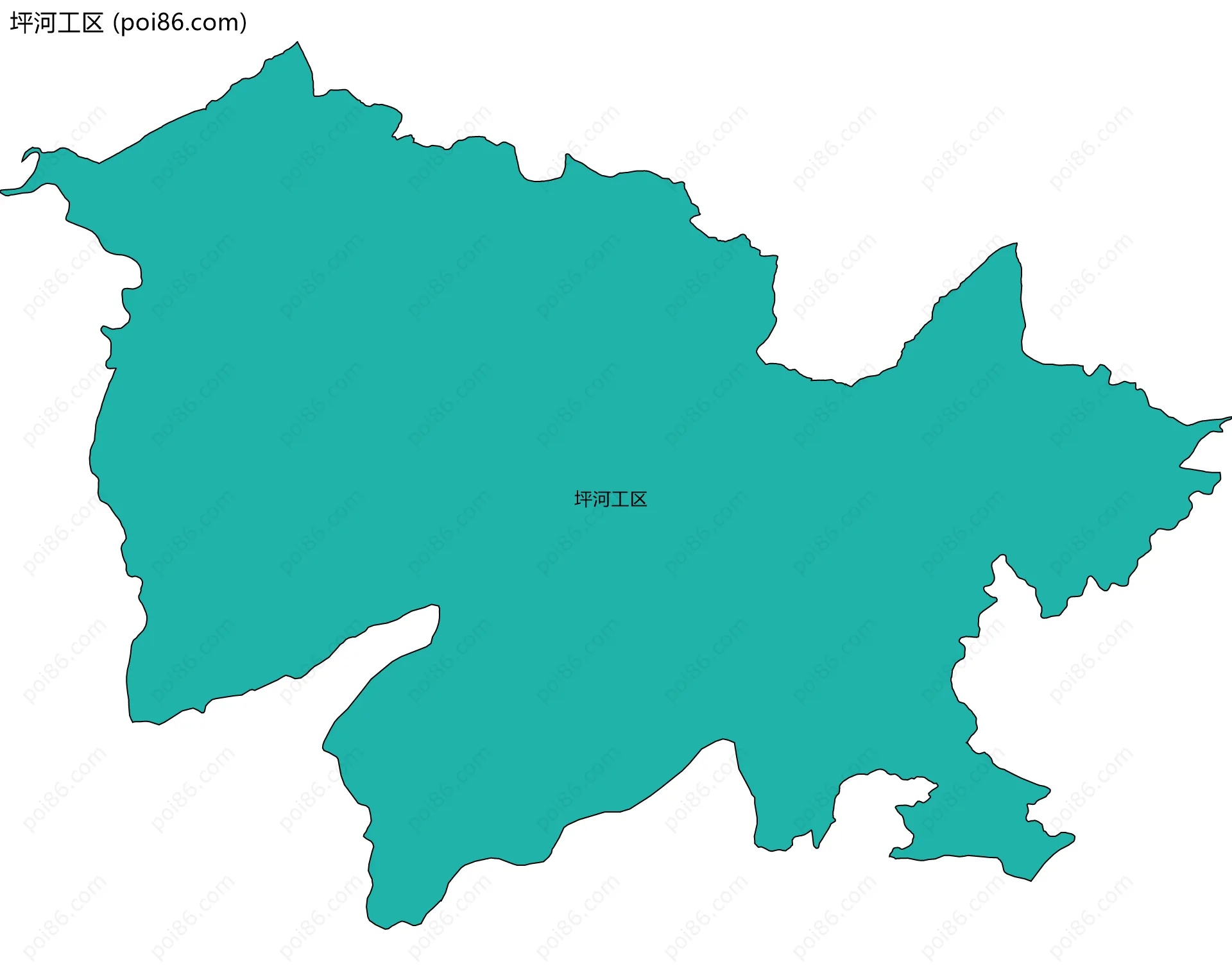 坪河工区边界地图