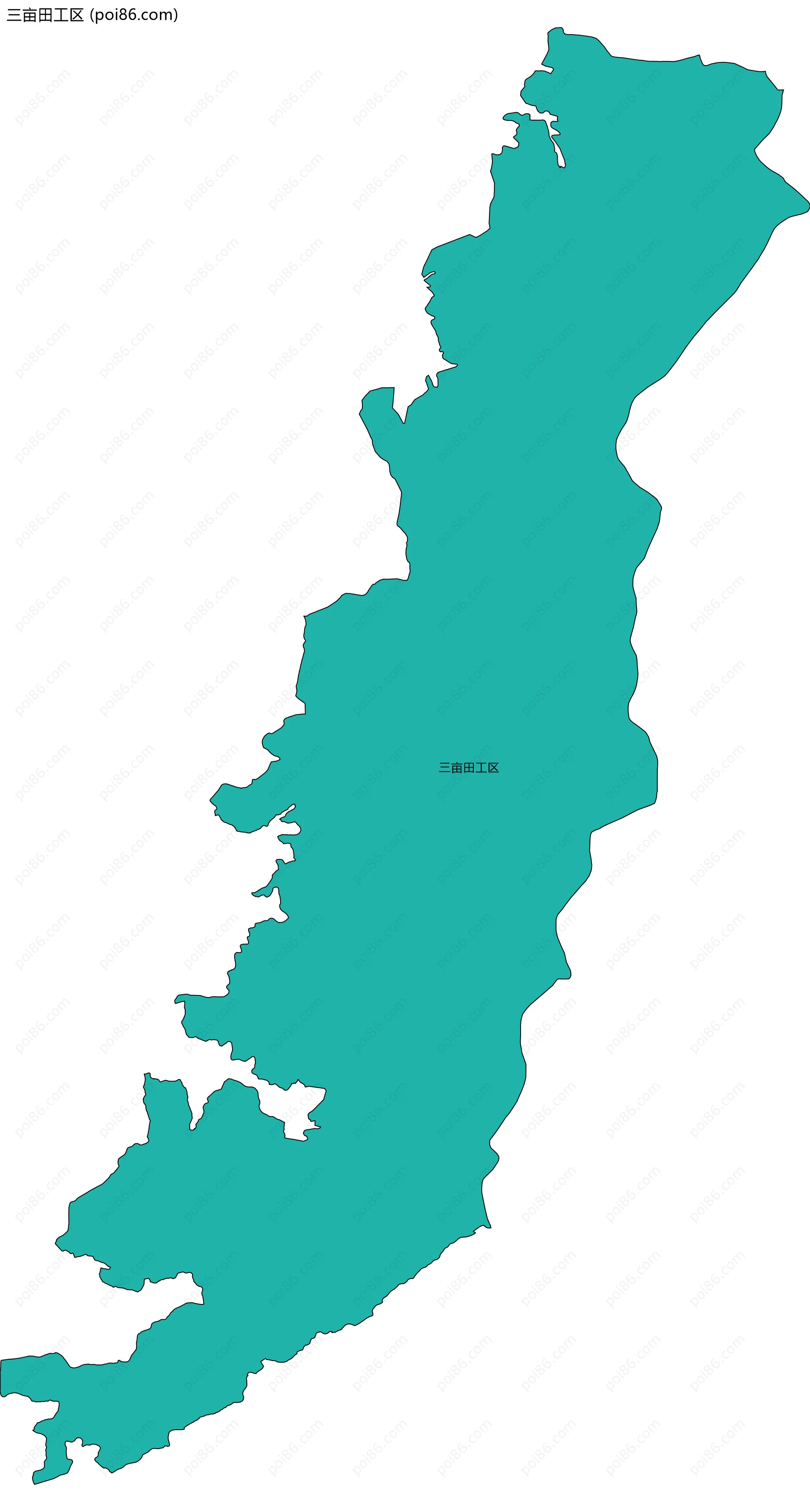 三亩田工区边界地图