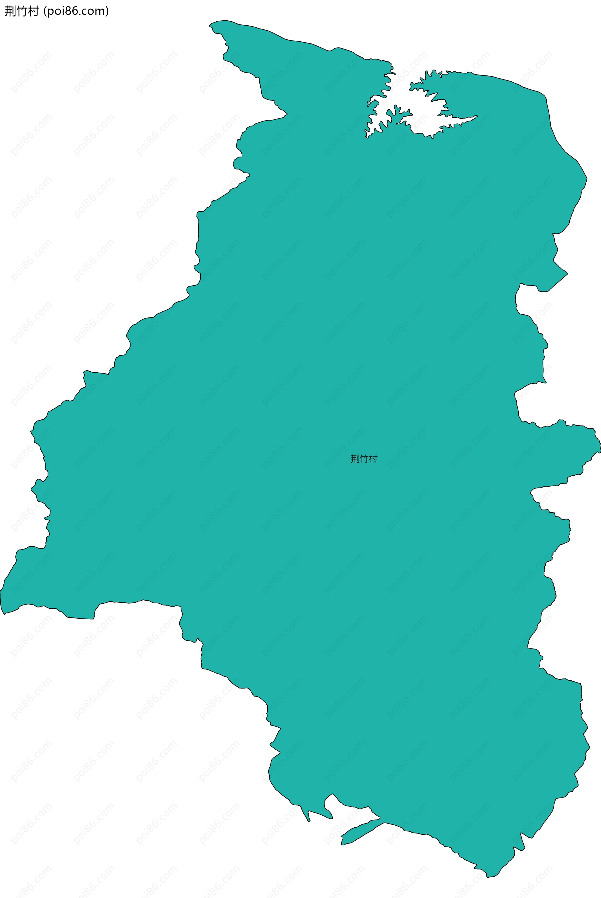 荆竹村边界地图