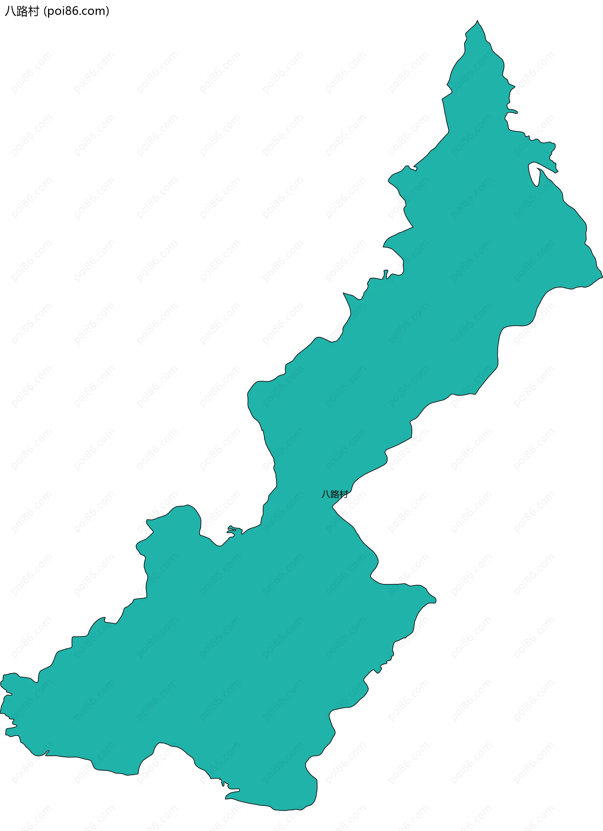 八路村边界地图