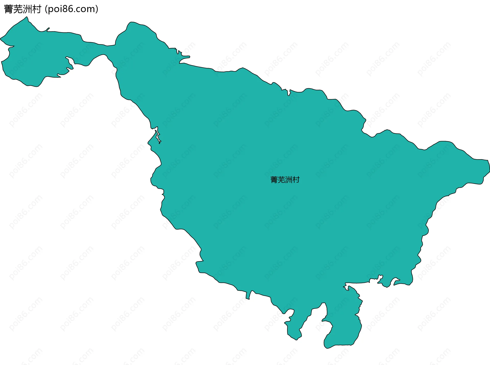 菁芜洲村边界地图