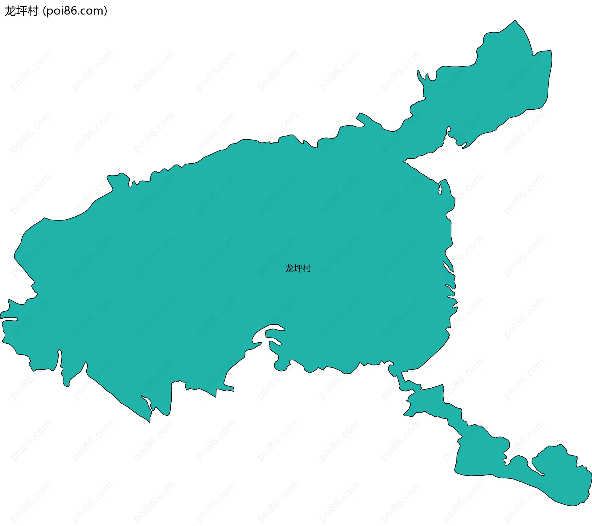 龙坪村边界地图