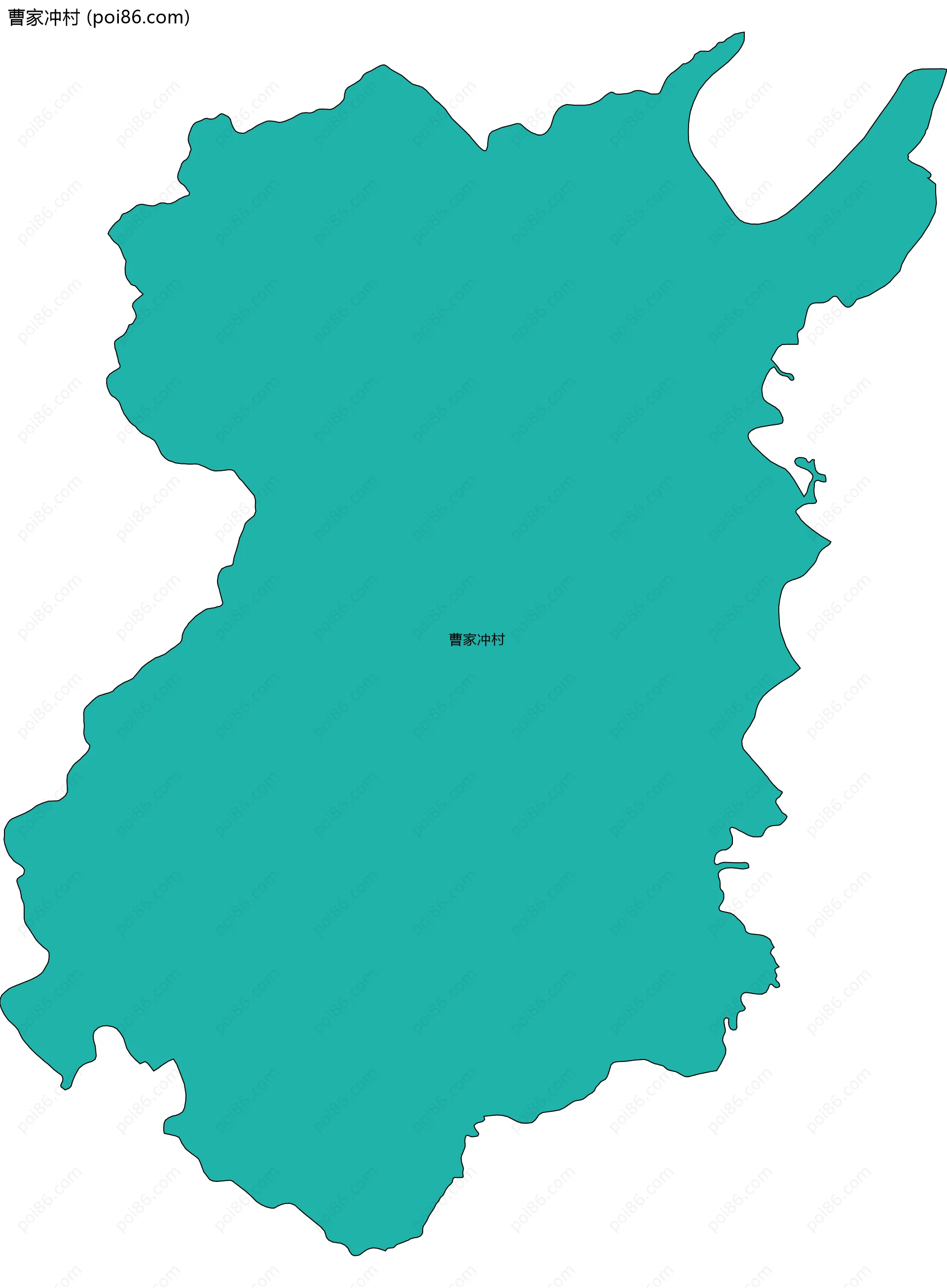 曹家冲村边界地图