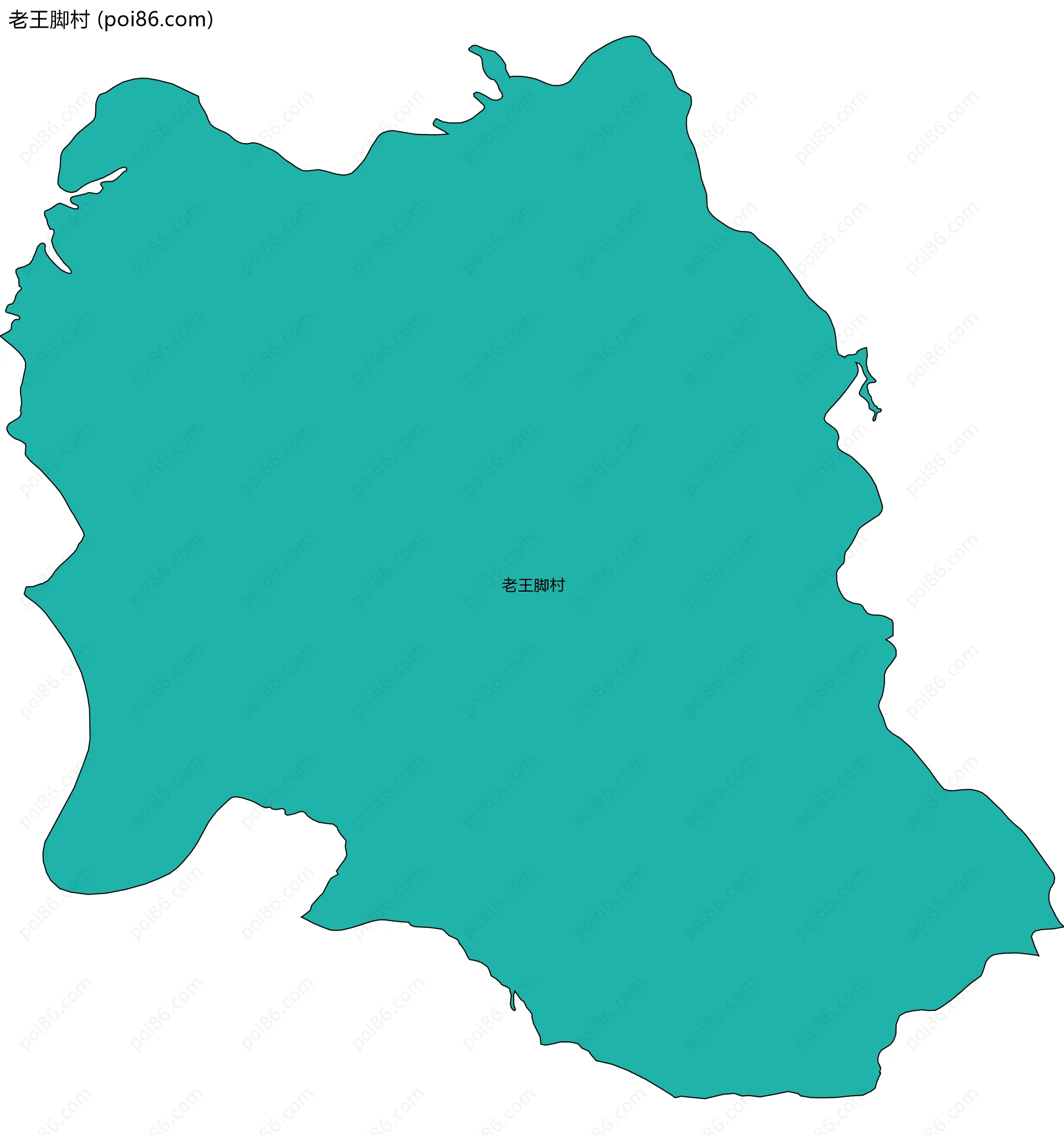 老王脚村边界地图