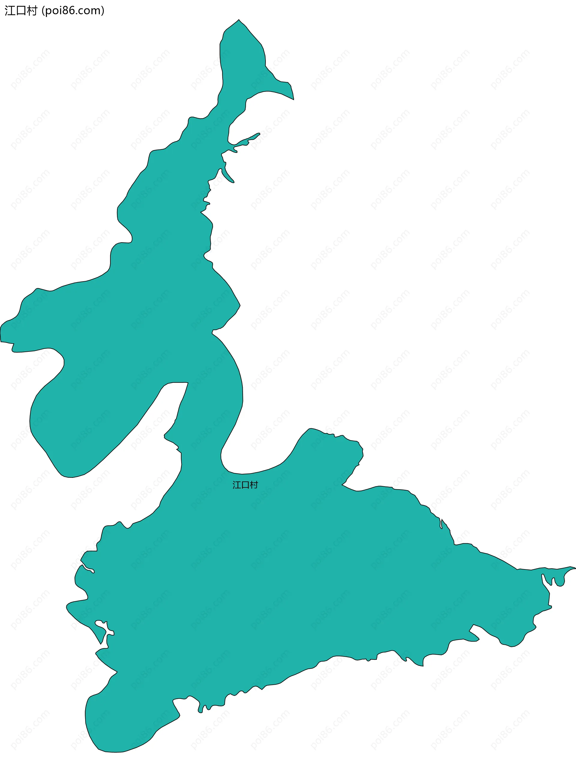 江口村边界地图