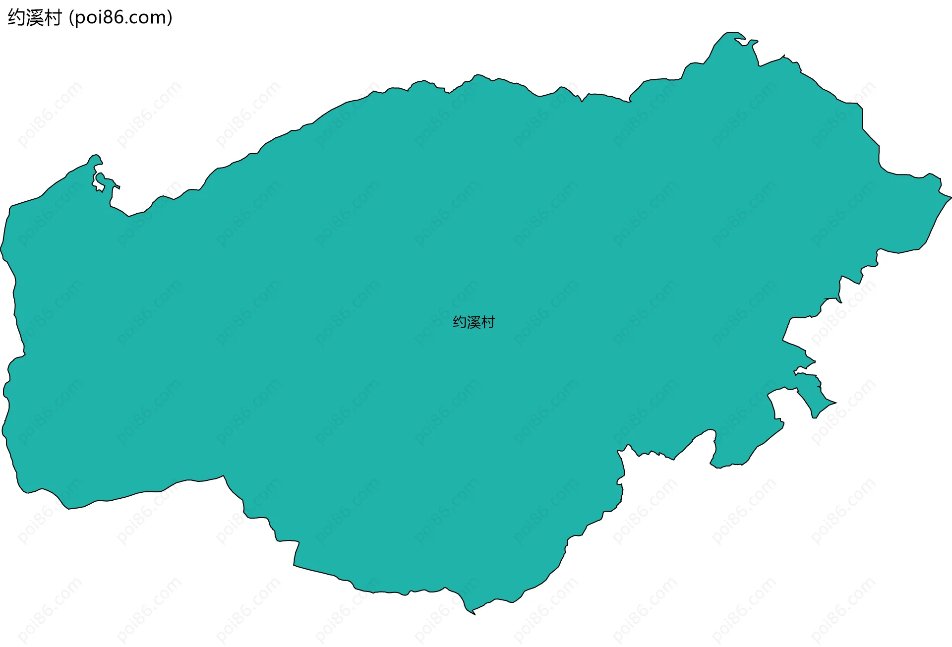 约溪村边界地图