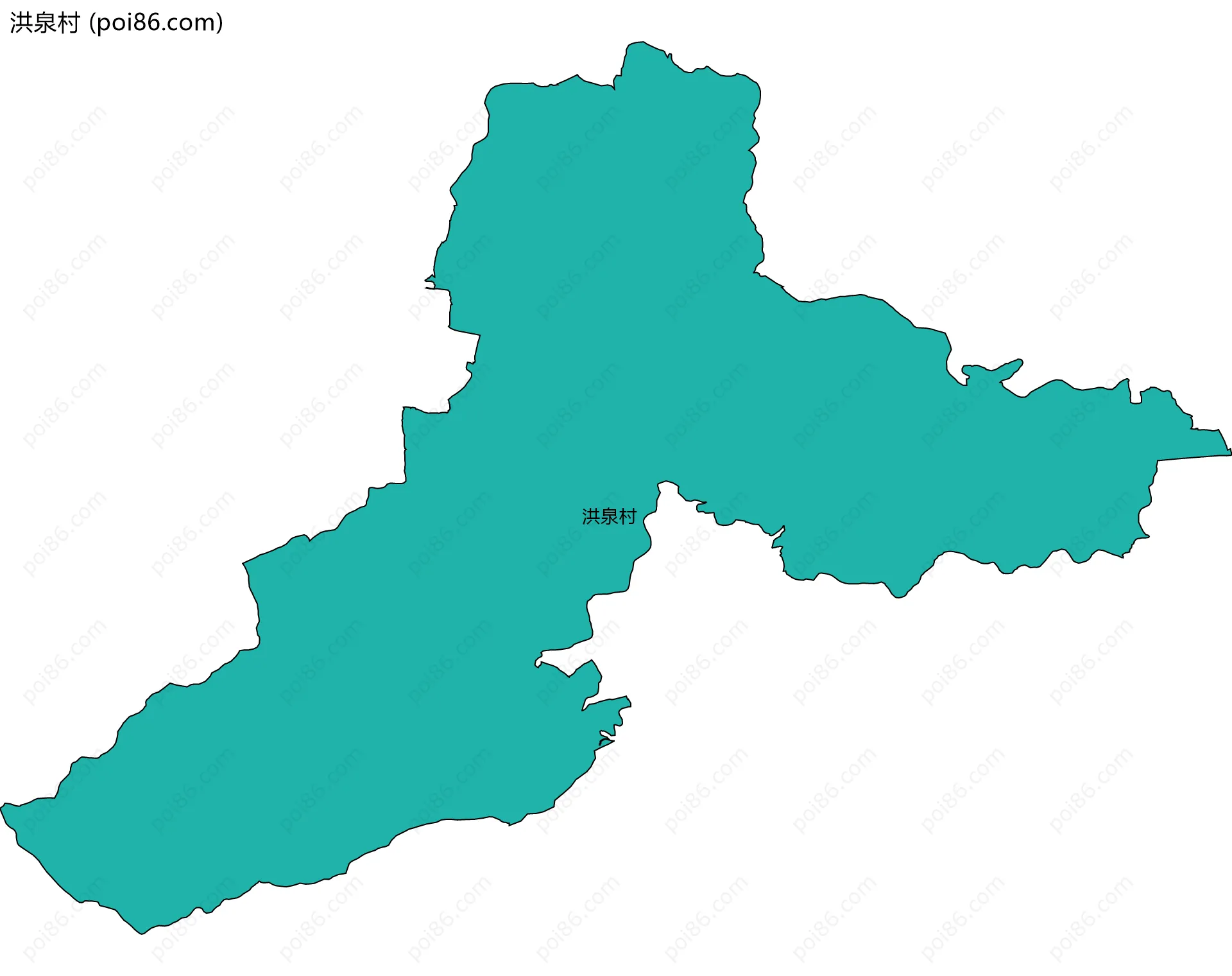 洪泉村边界地图