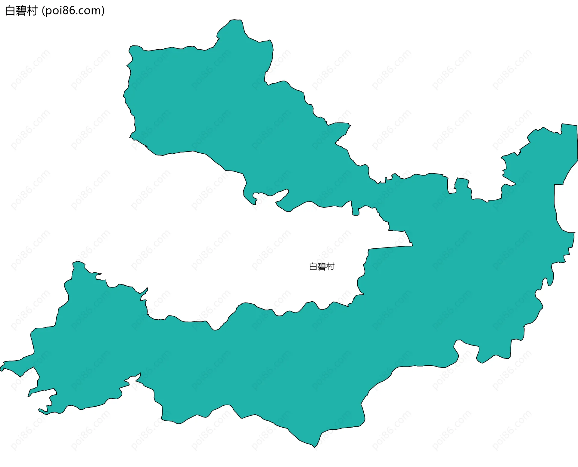白碧村边界地图