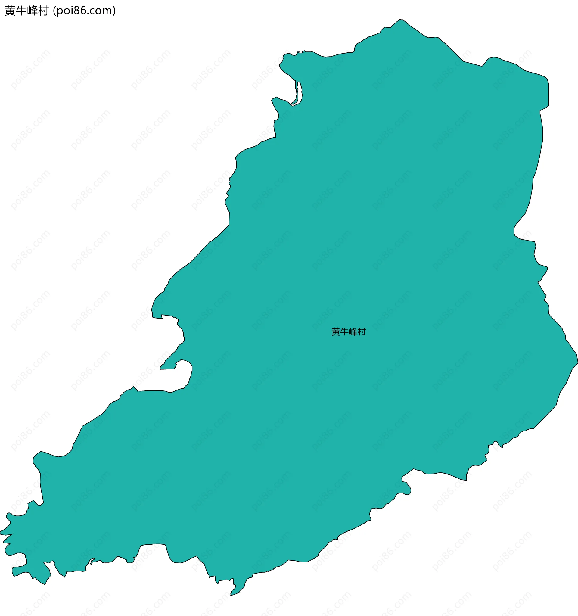 黄牛峰村边界地图