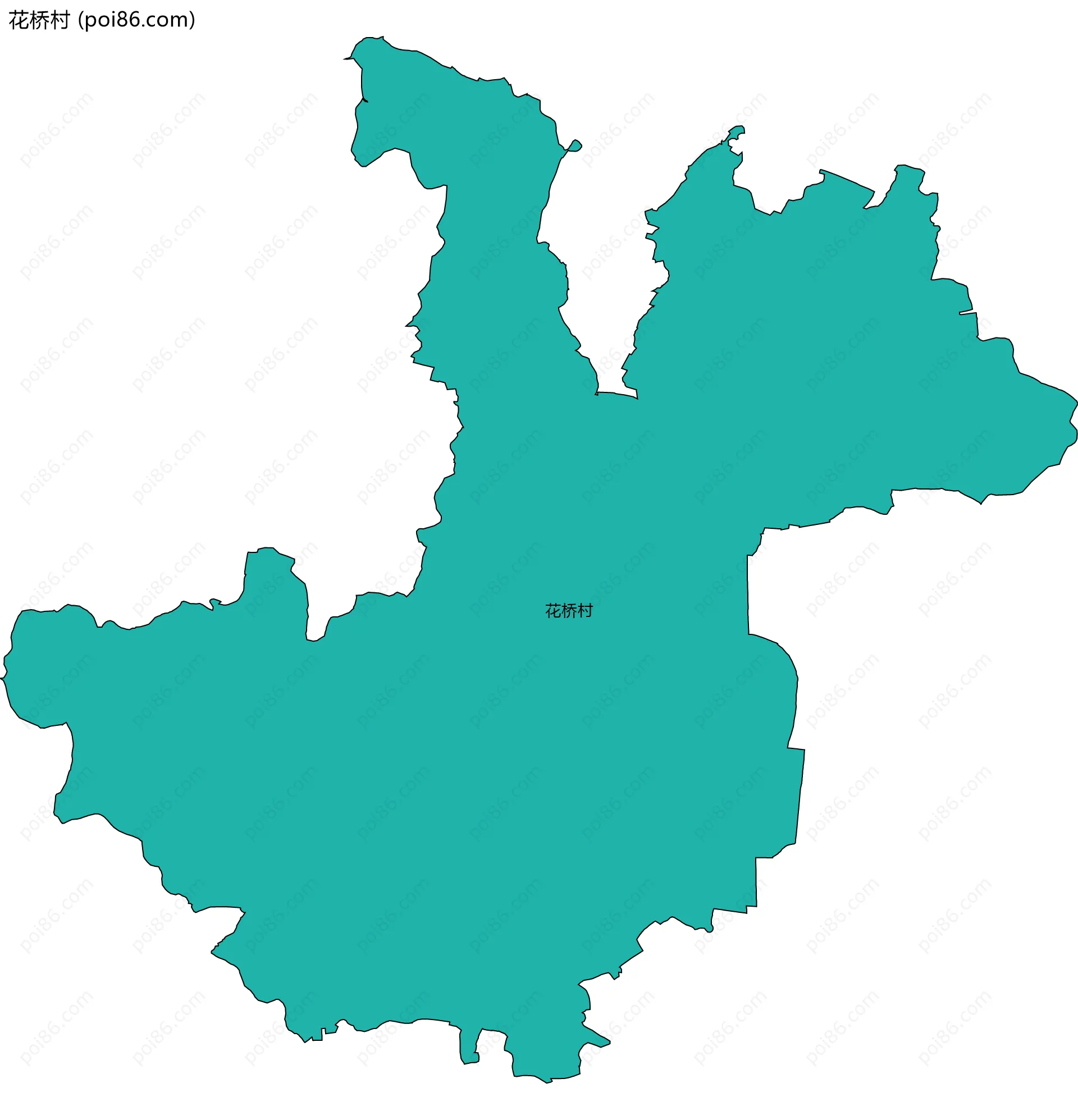 花桥村边界地图