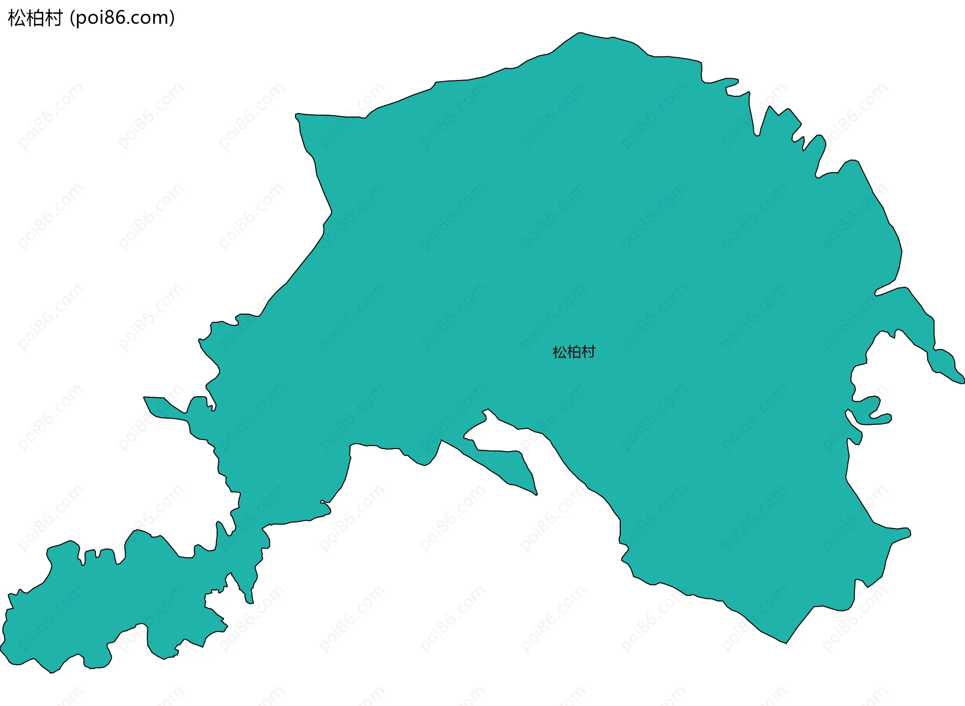 松柏村边界地图